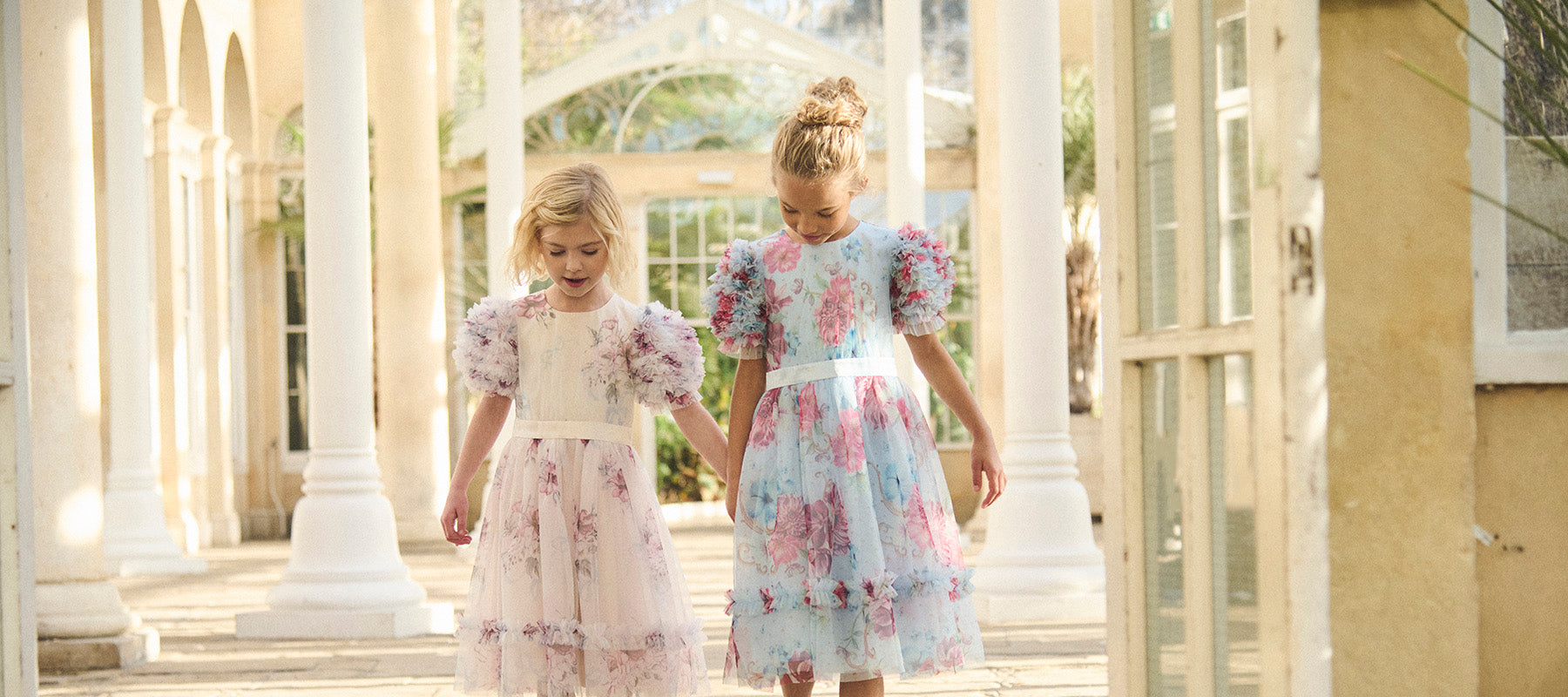 strapless open back dress Elegant Baby Girl Chinese Puff Sleeve Puffy Dress Toddler Girl Party Dresses main image 1