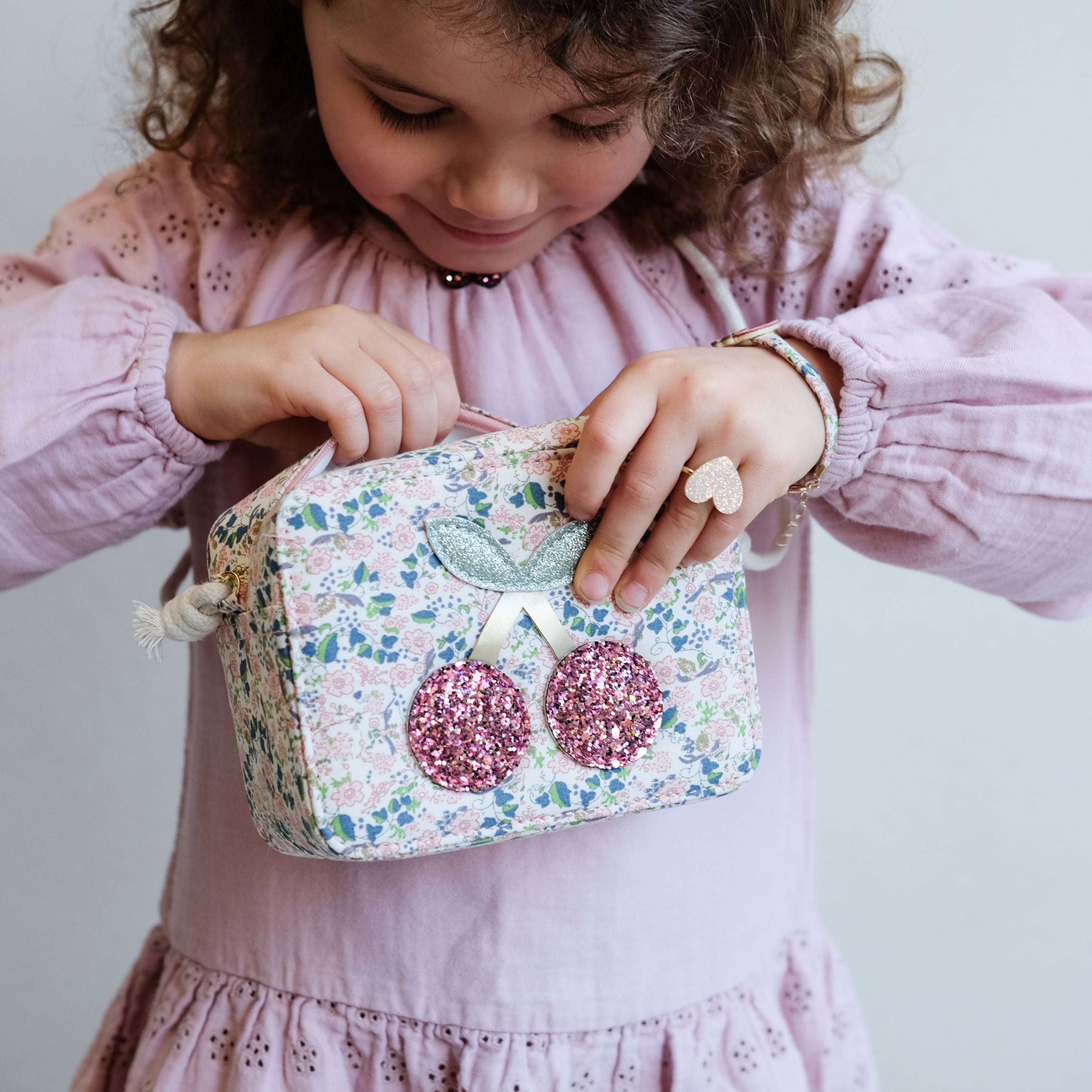 FLORAL CHERRIES BAG