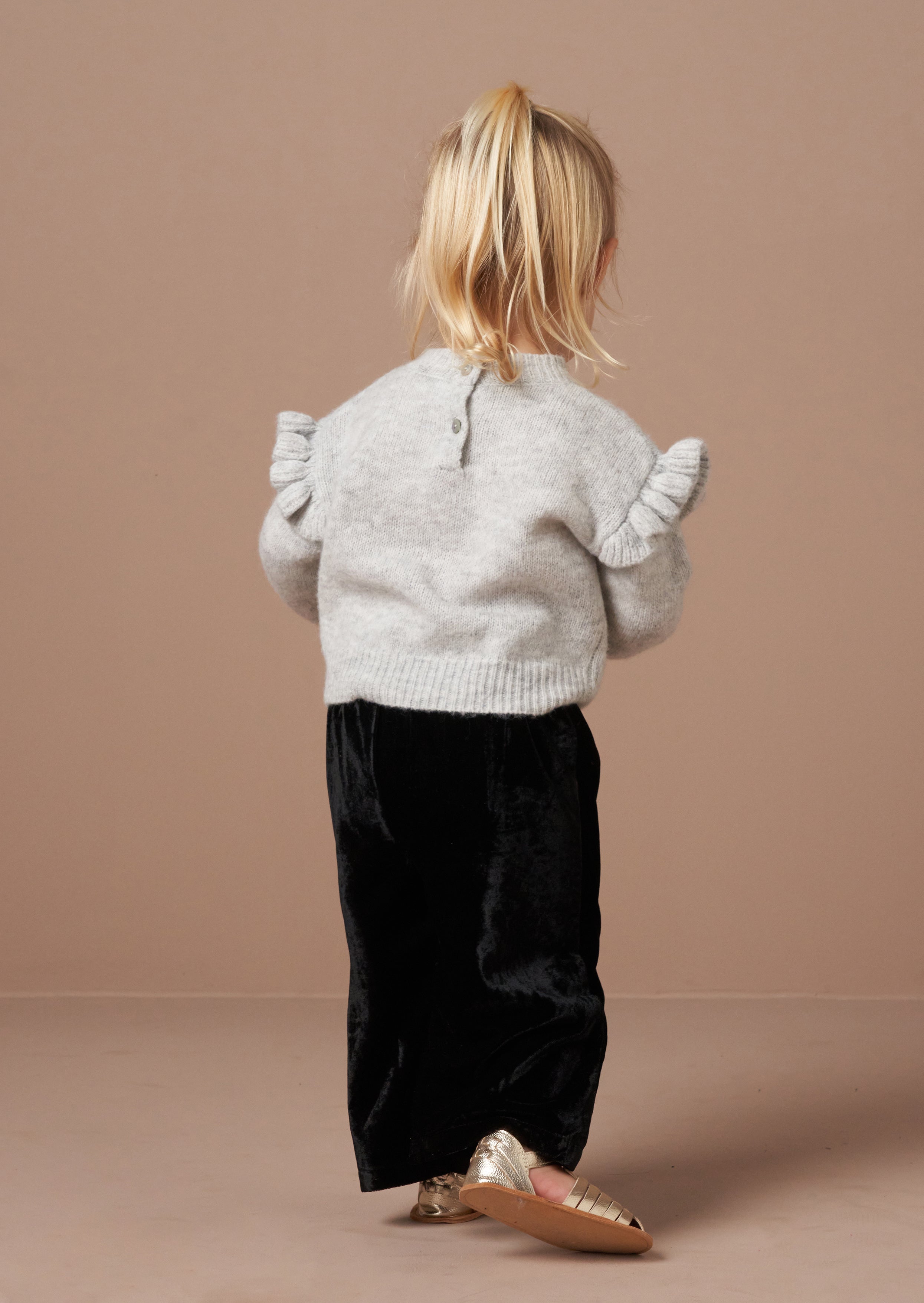 Sinead schwarze Samt-Leggings