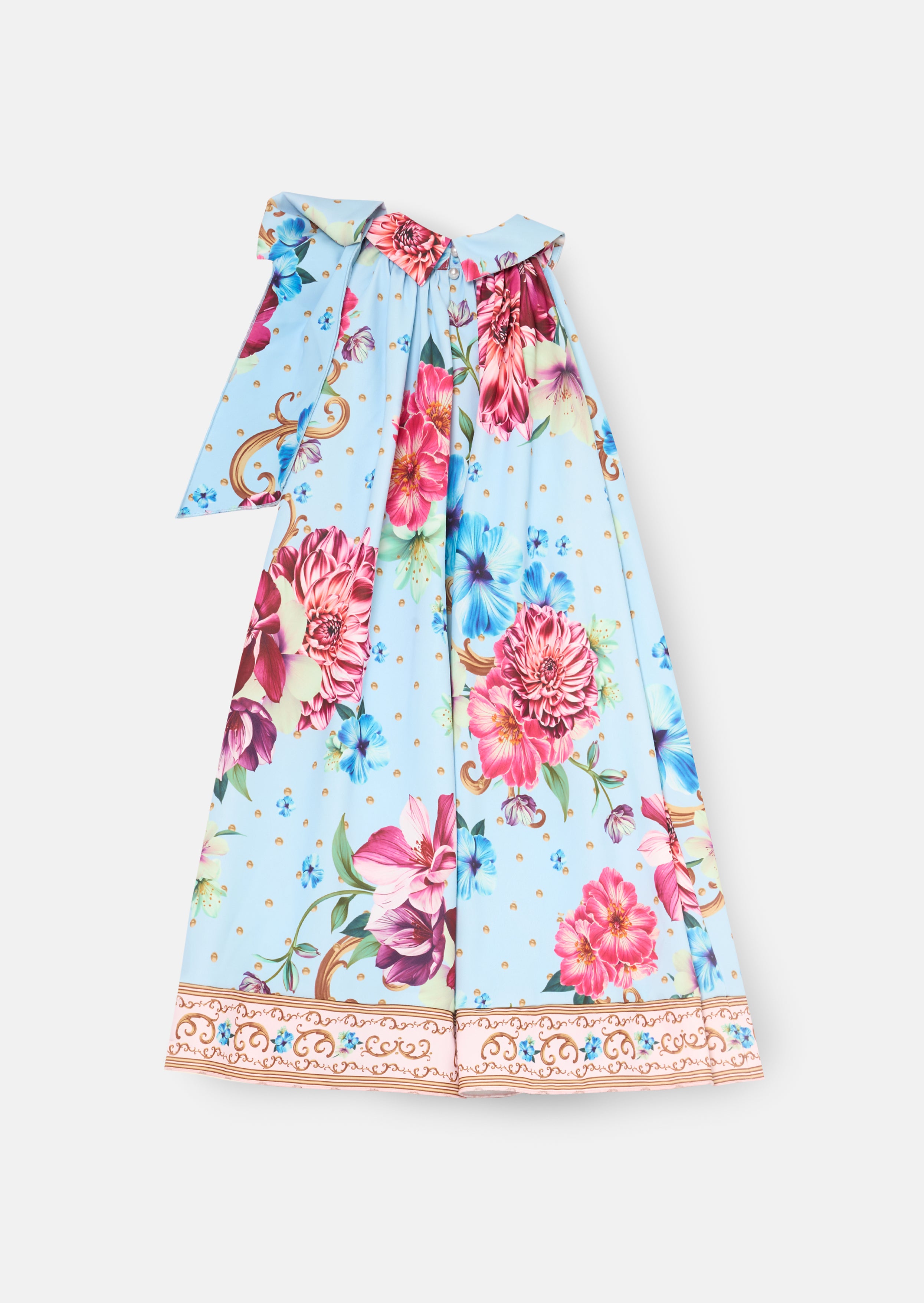 Amelia Print Bow Swing Dress