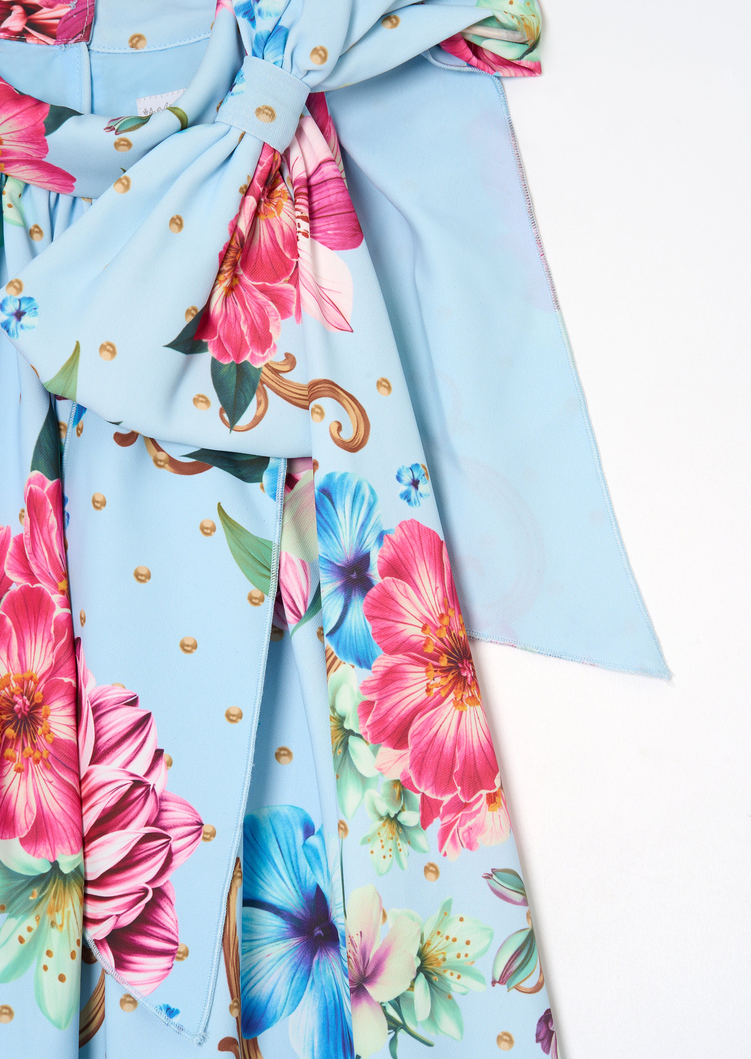 Amelia Print Bow Swing Dress