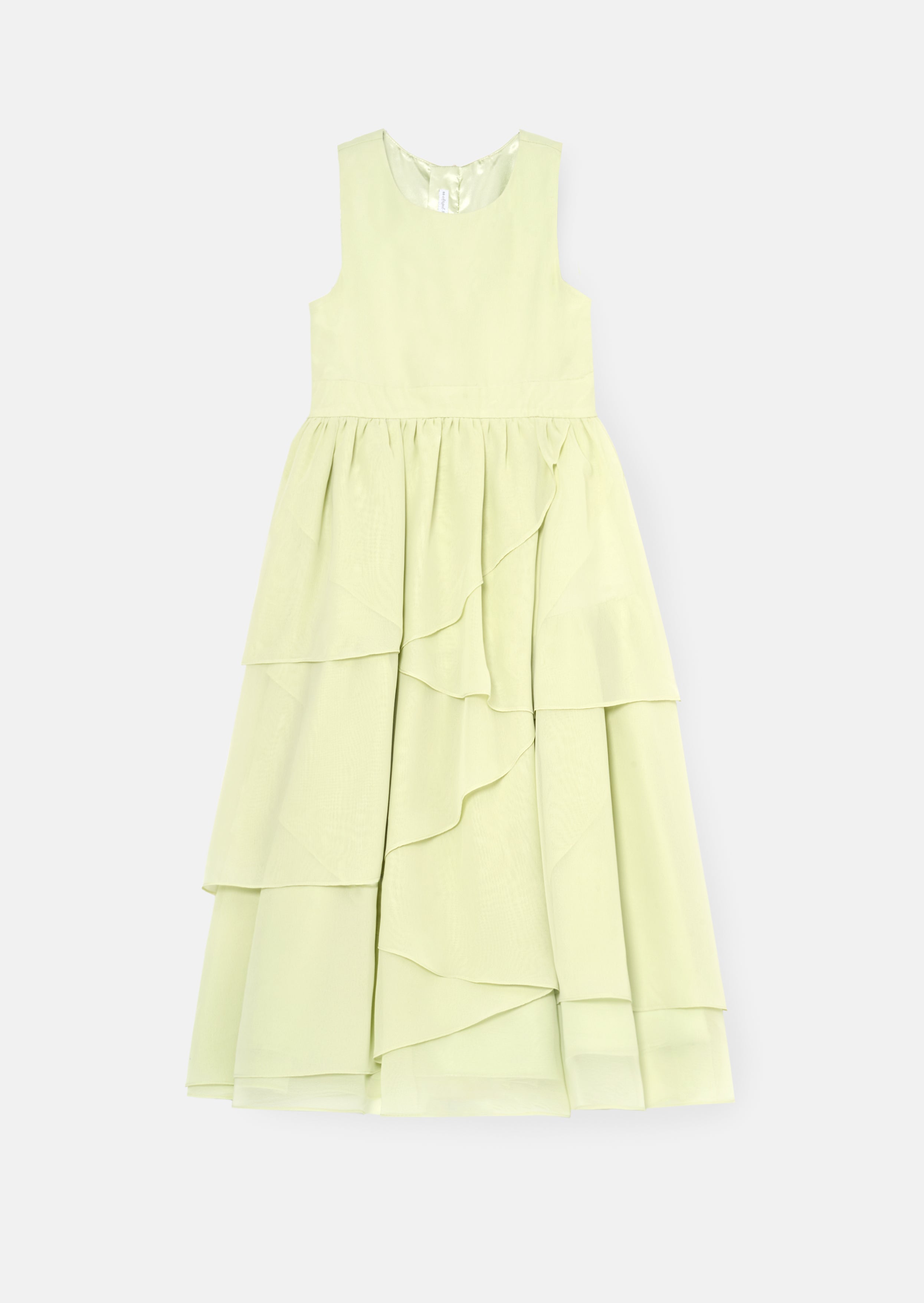 Letitia Sage Tiered Ruffle Dress