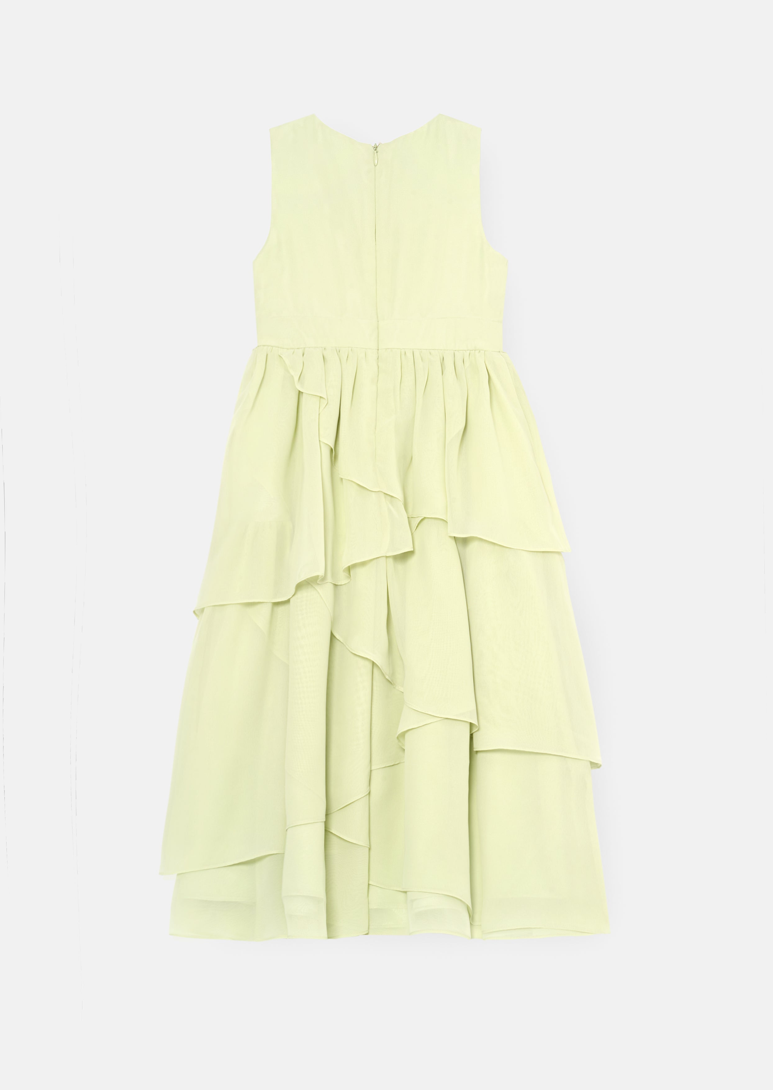 Letitia Sage Tiered Ruffle Dress