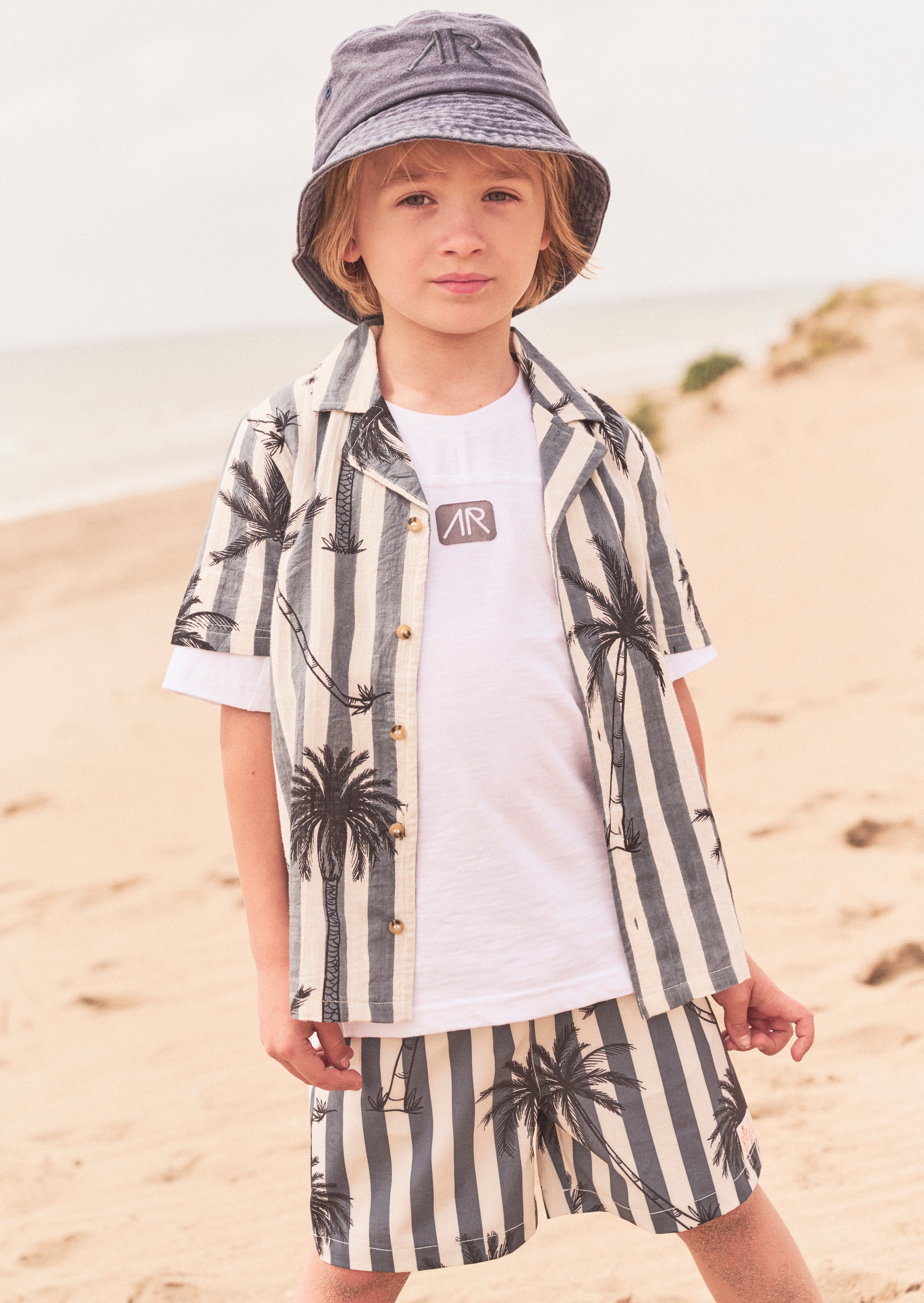 Chemise de villégiature Jamie Black à imprimé de palmiers