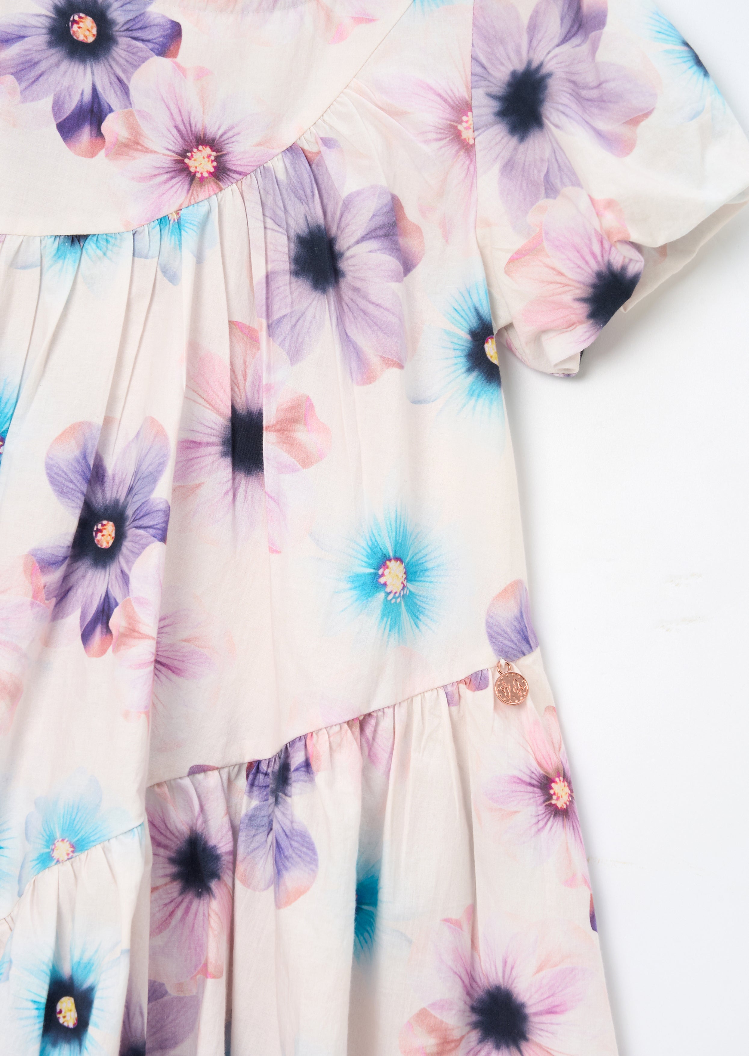 Jodie Asymmetric Print Dress