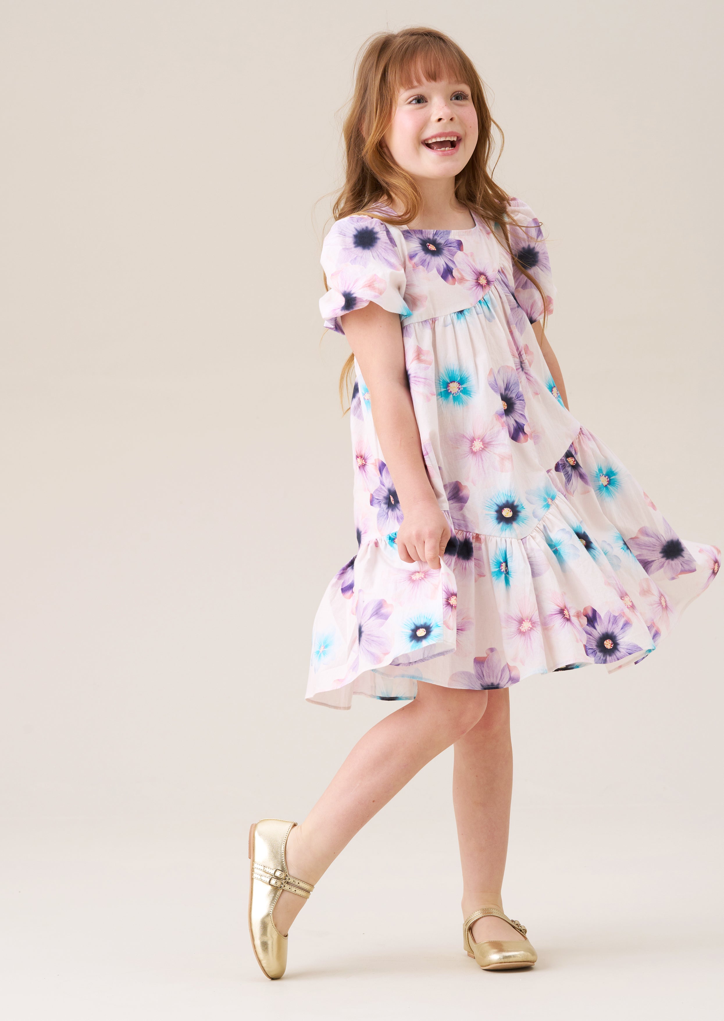 Jodie Asymmetric Print Dress