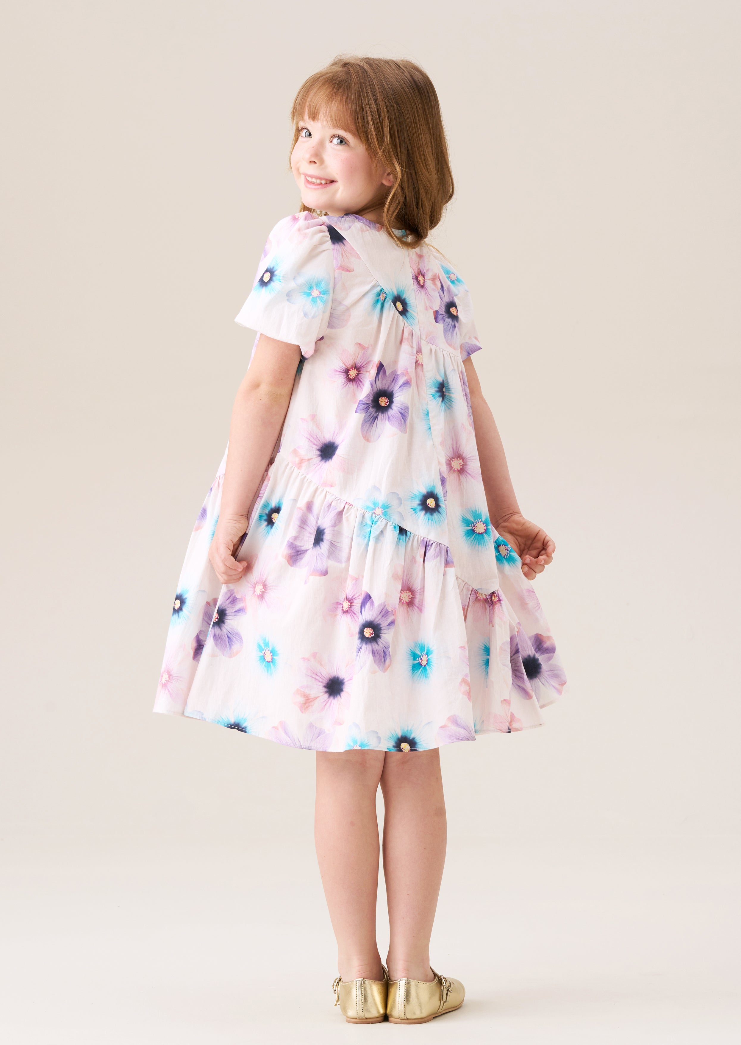 Jodie Asymmetric Print Dress