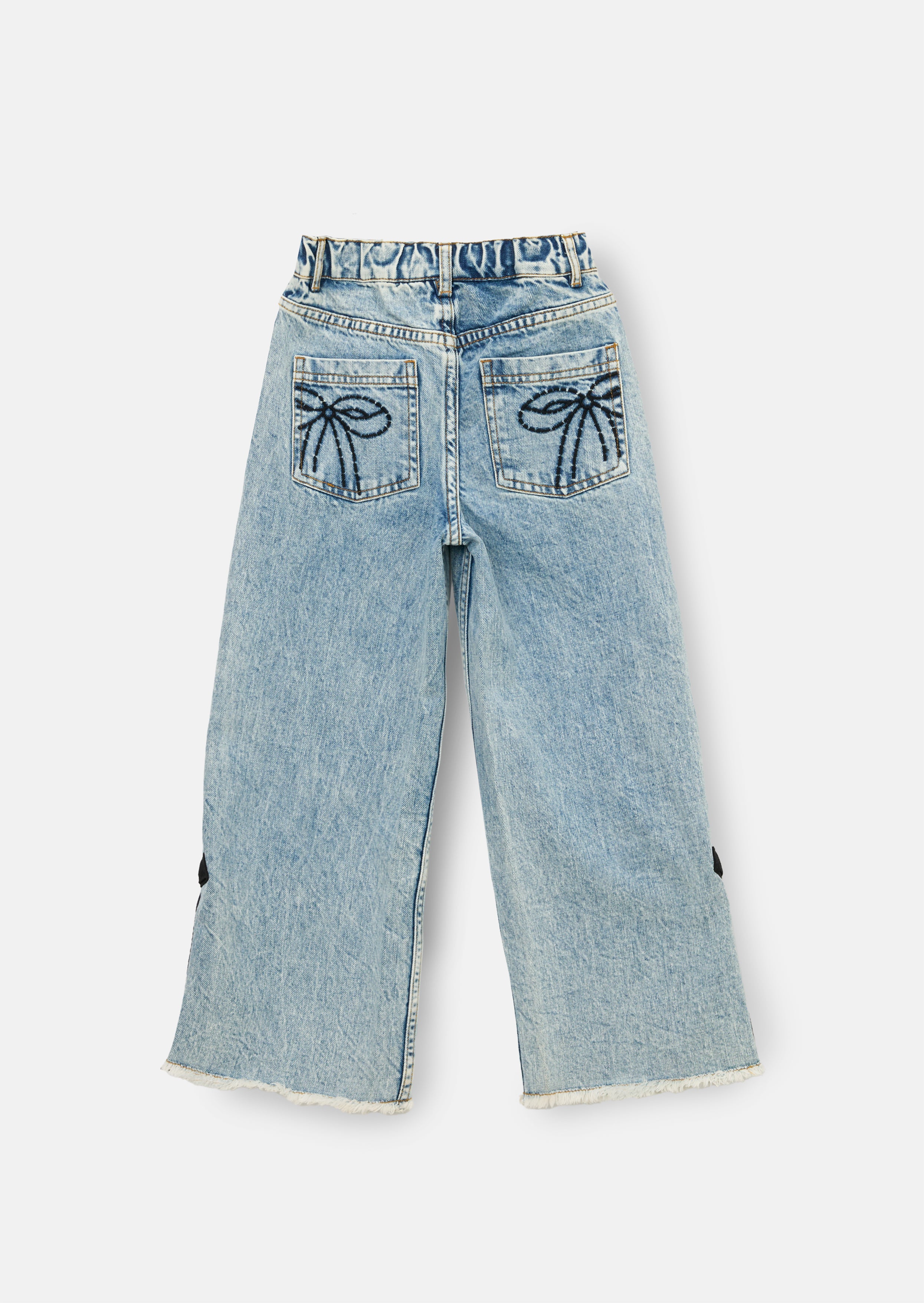 Lena Bow Detail Straight Leg Jean