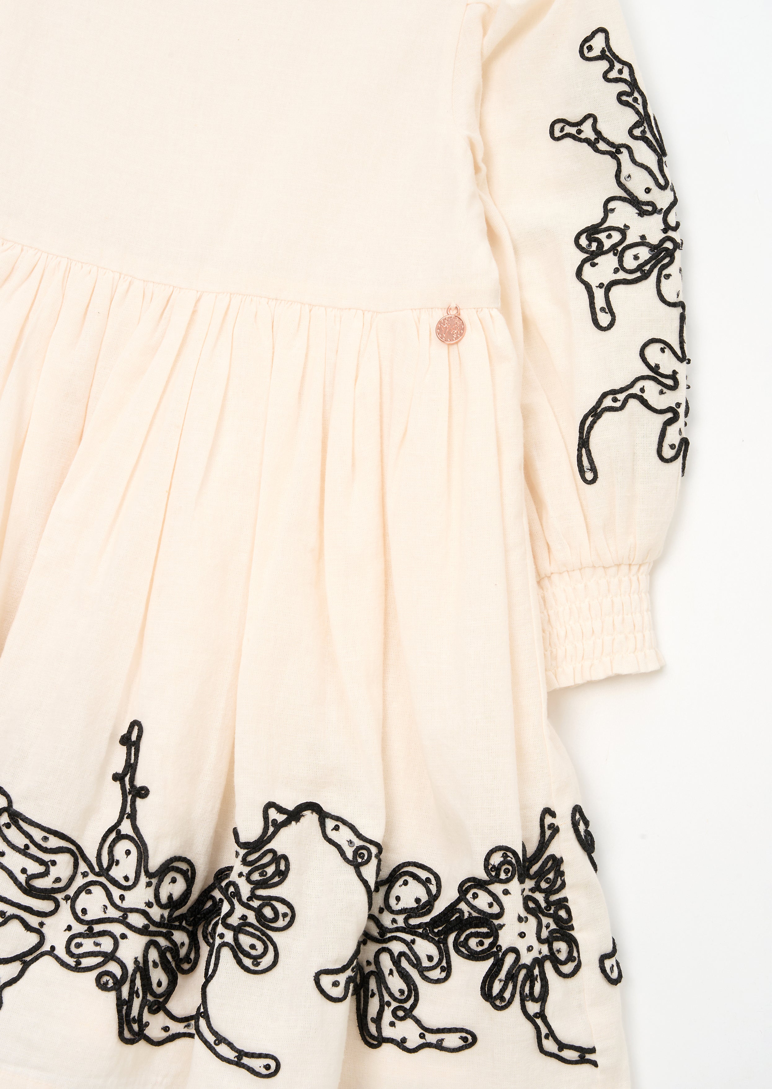 Reyna Embroidered Balloon Sleeve Dress