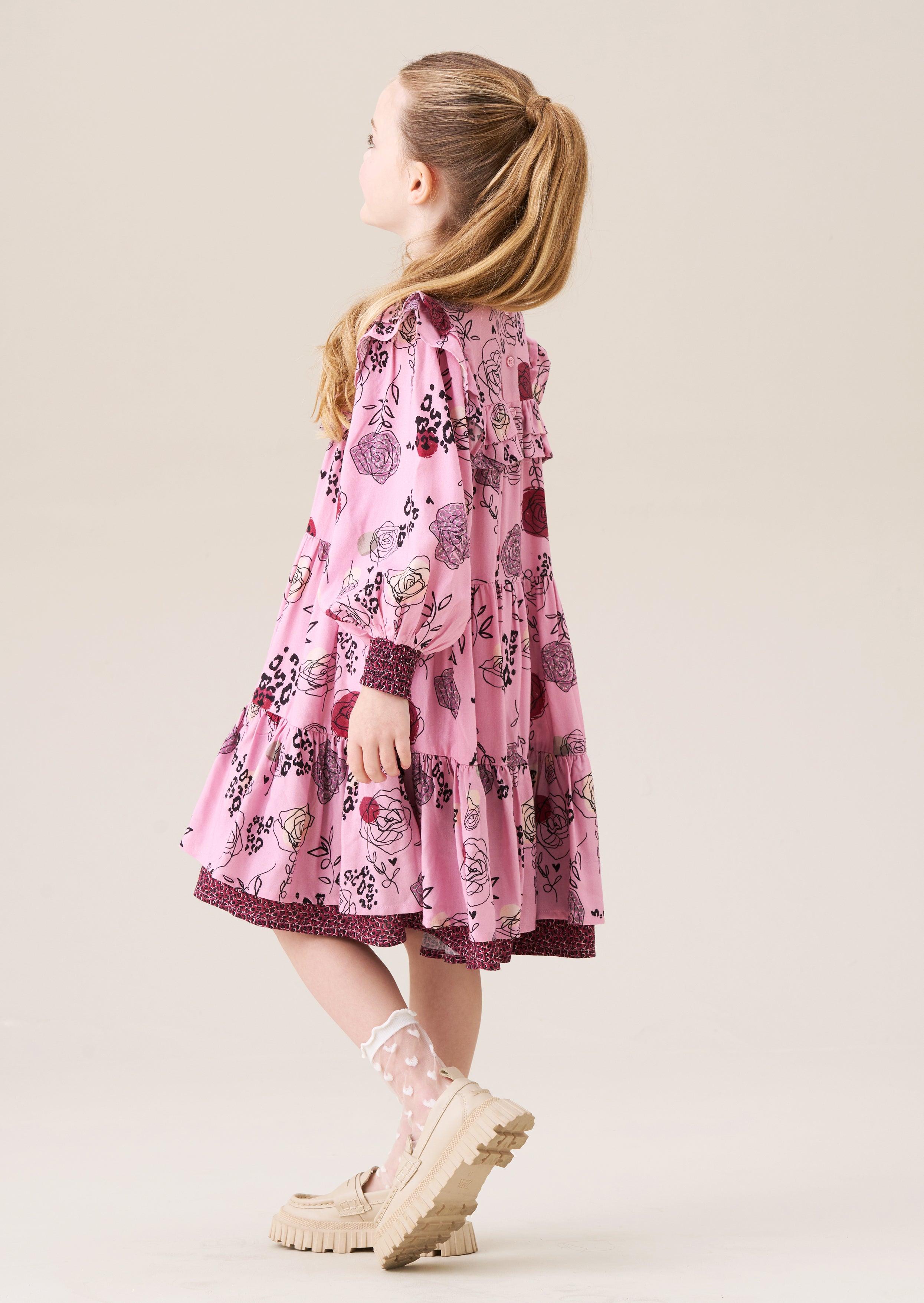 Robe imprimée Lyra à volants