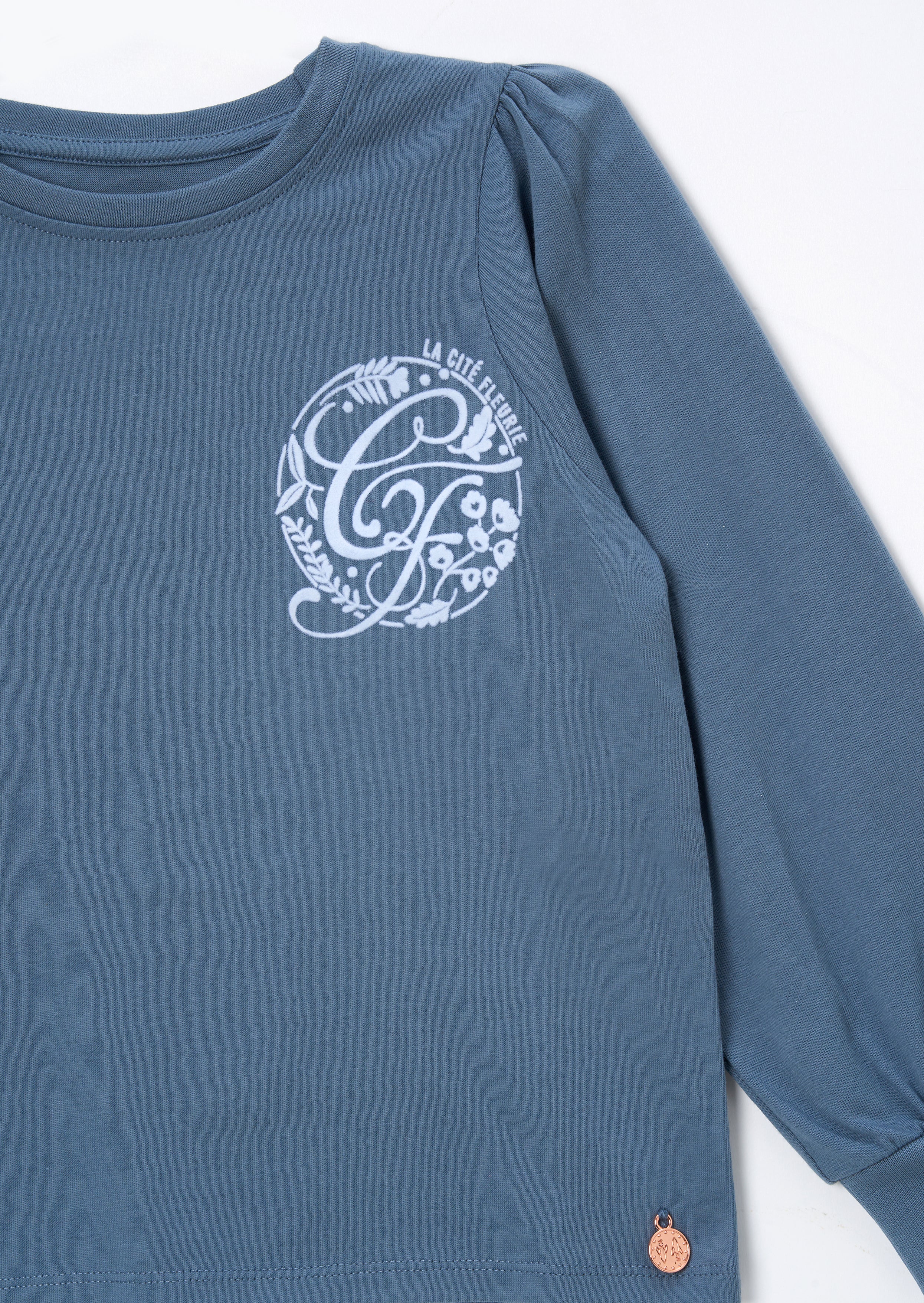T-shirt à manches longues imprimé Raya - Bleu