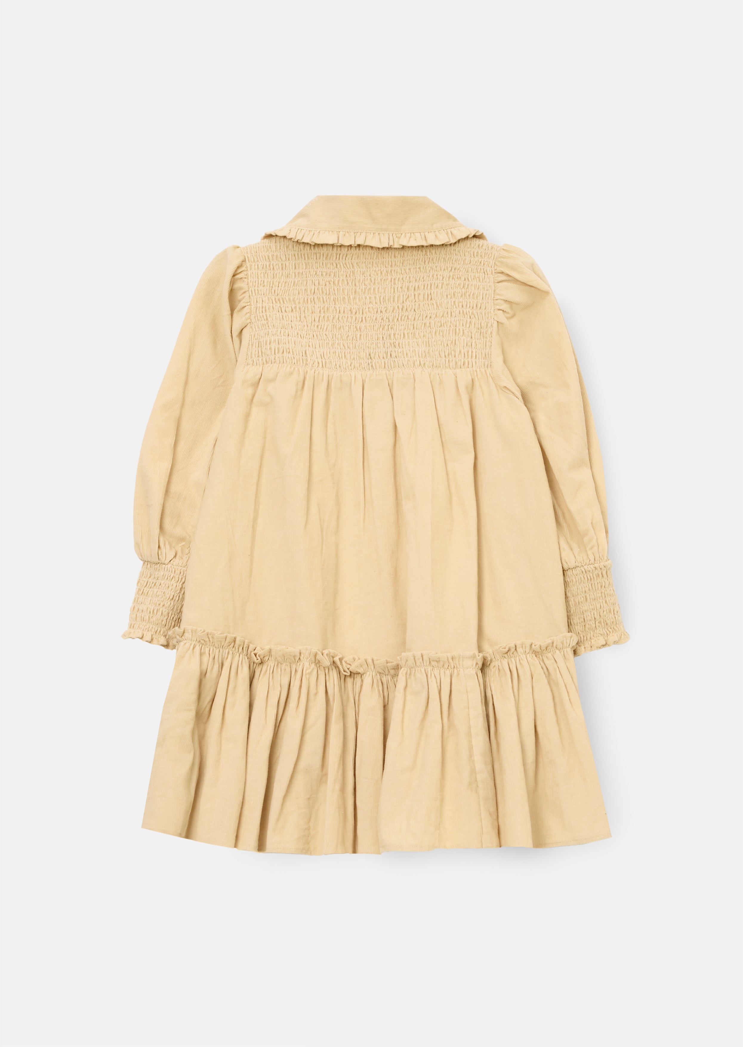 Robe en velours côtelé avec col brodé Rafferty - Pierre