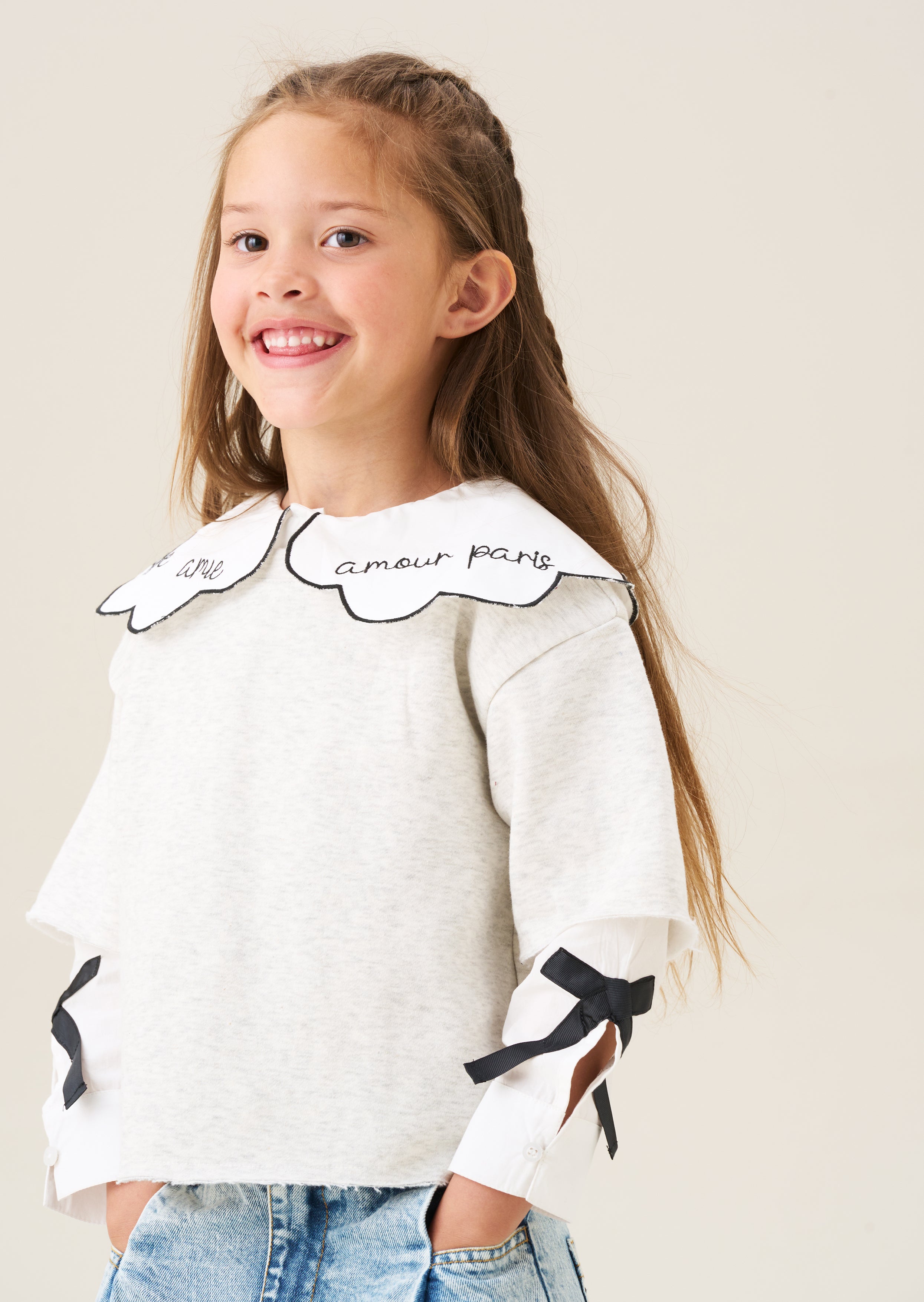 Haddie Mock Layered Shirt & Sweatshirt