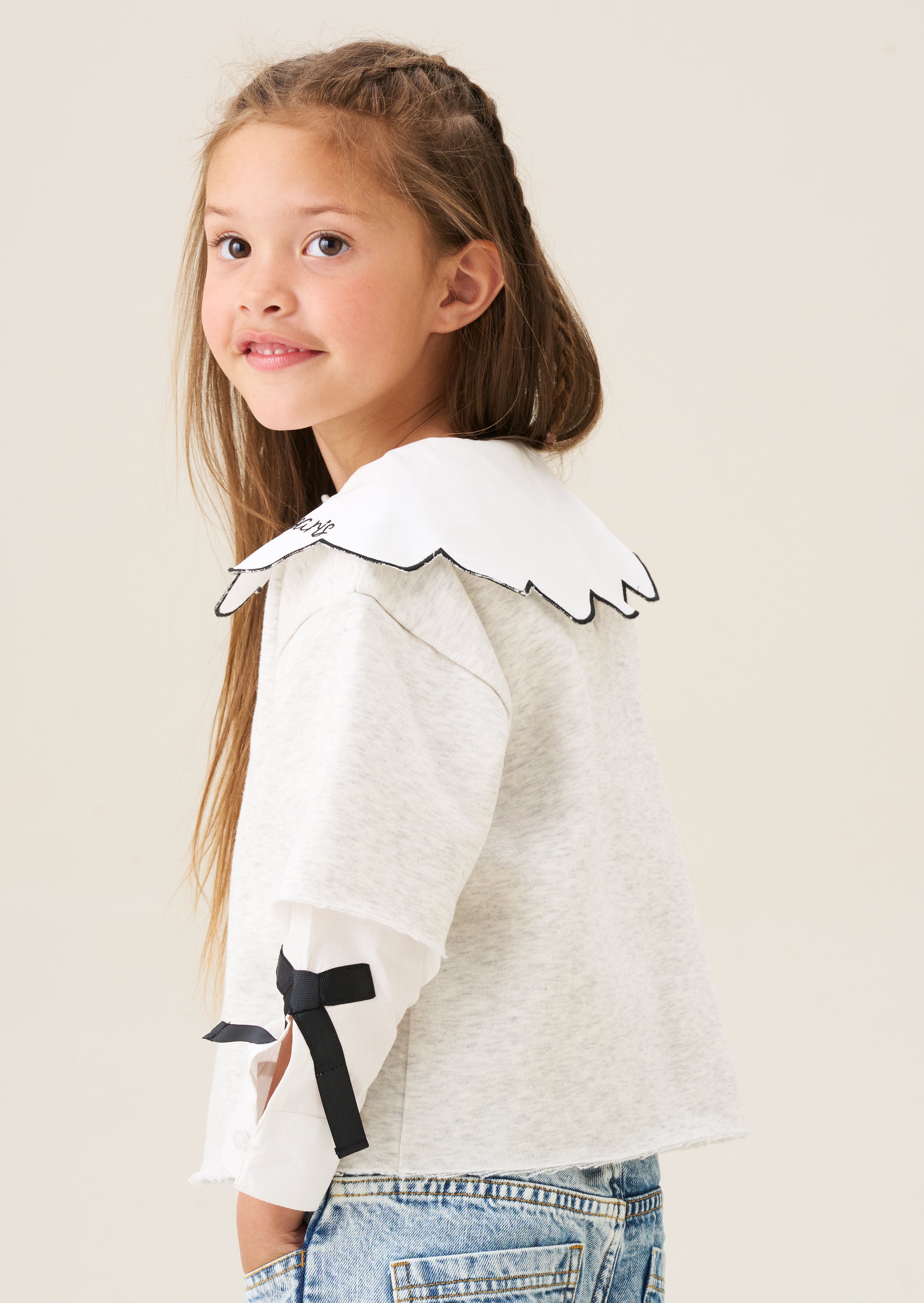 Haddie Mock Layered Shirt & Sweatshirt