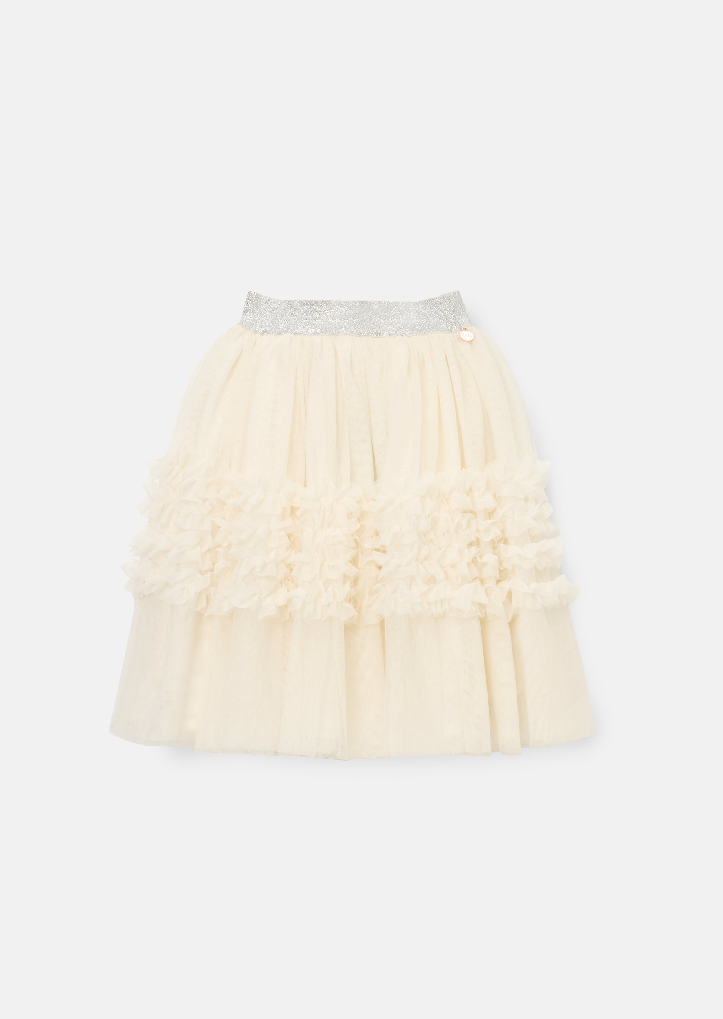 Jupe en maille à volants Sallie Ivory