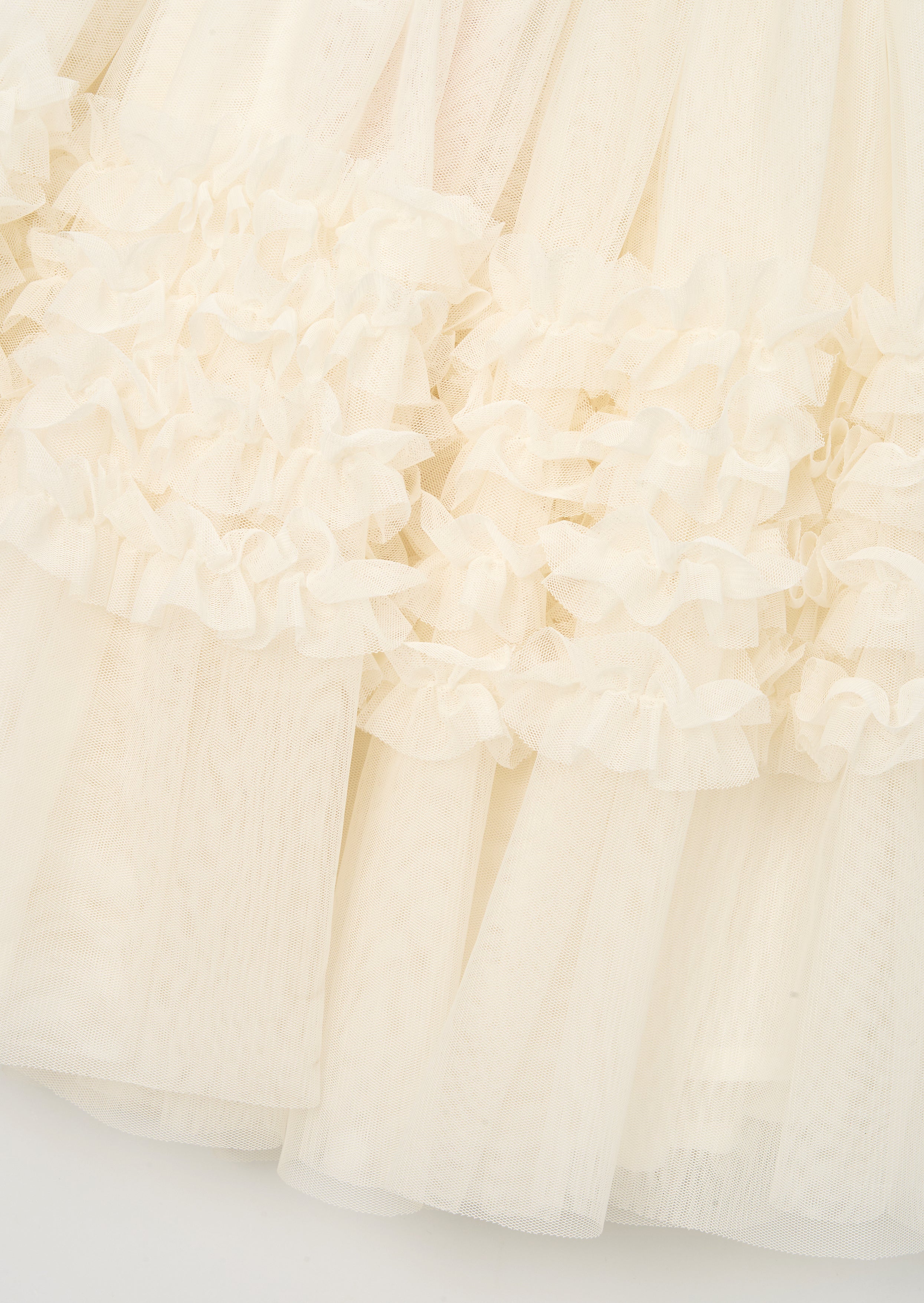 Jupe en maille à volants Sallie Ivory