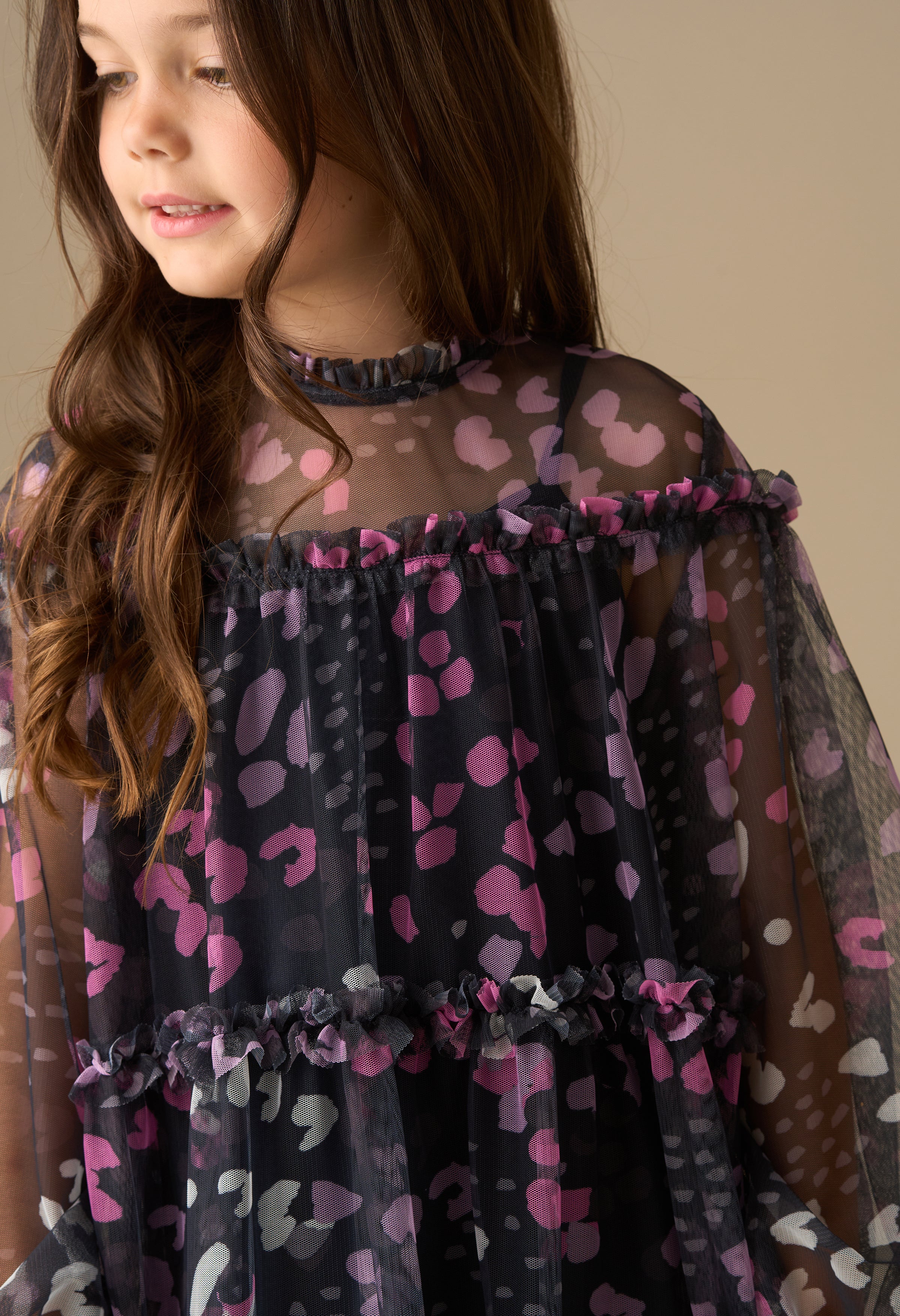 Cara Printed Mesh Dress
