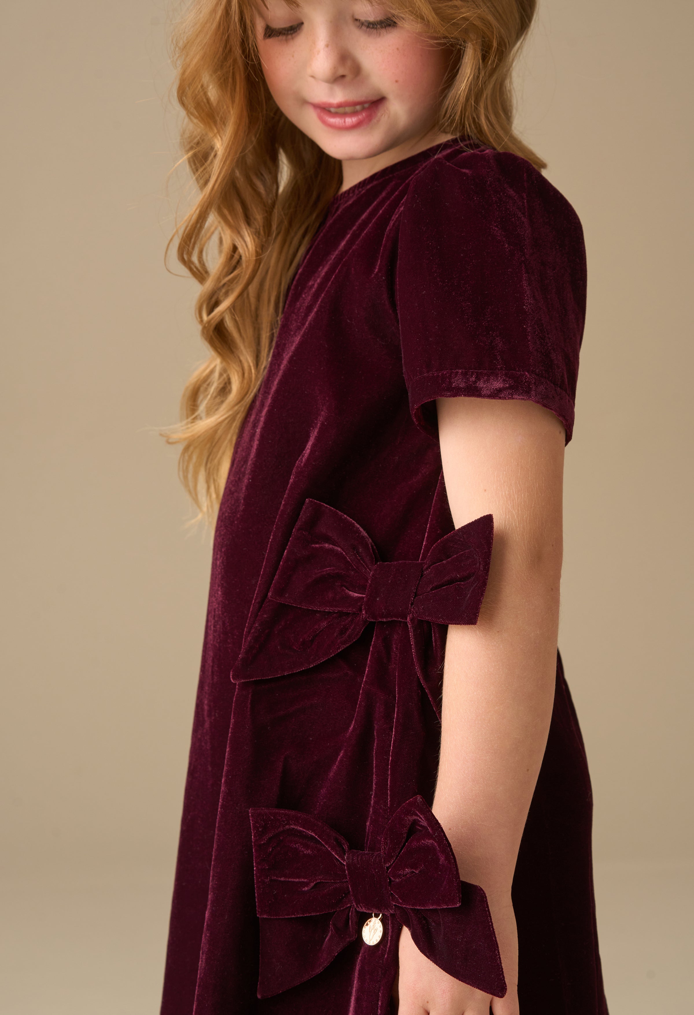 Olivia Velvet Bow Shift Dress