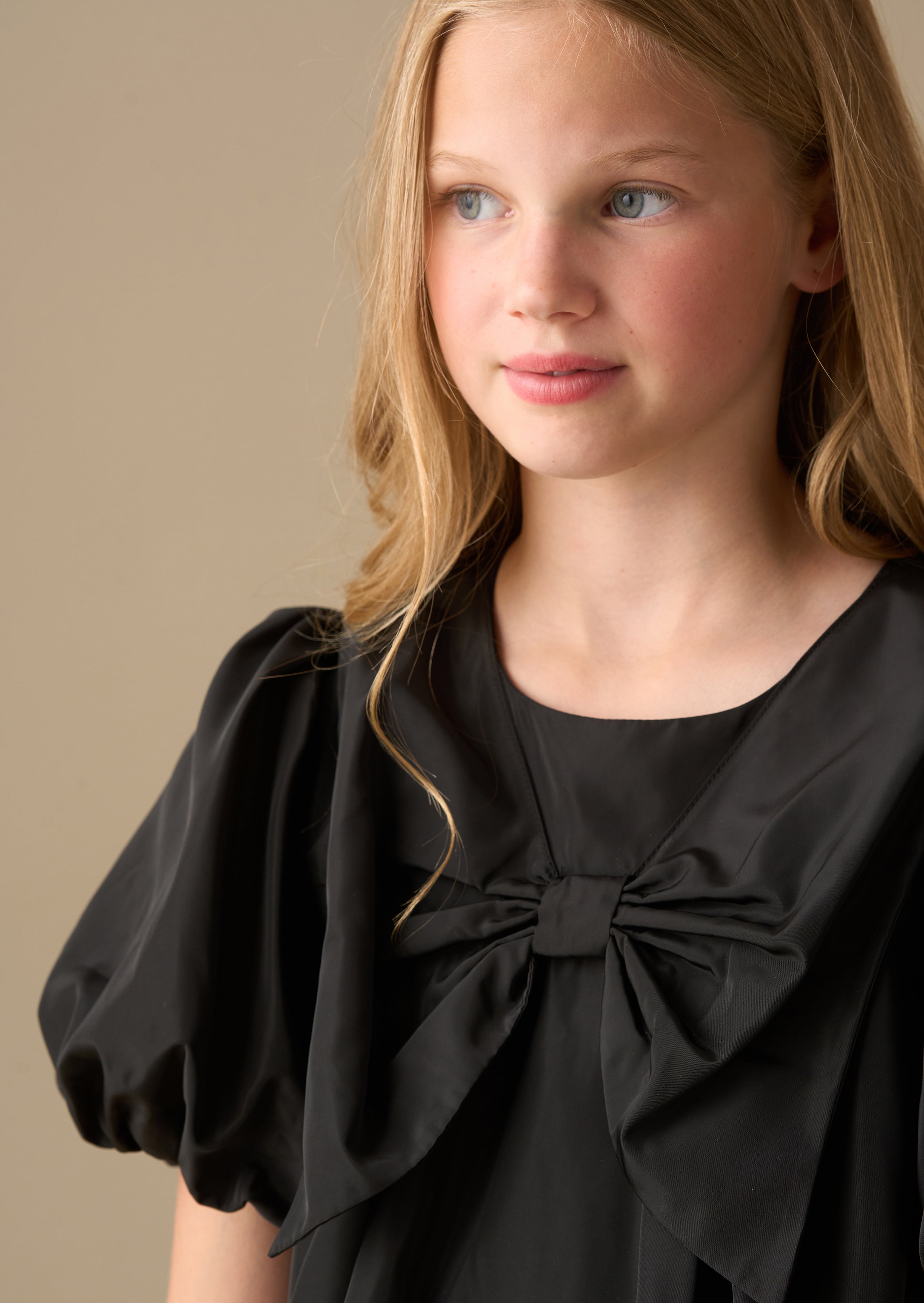 Nadia Puffball Bow Collar Dress