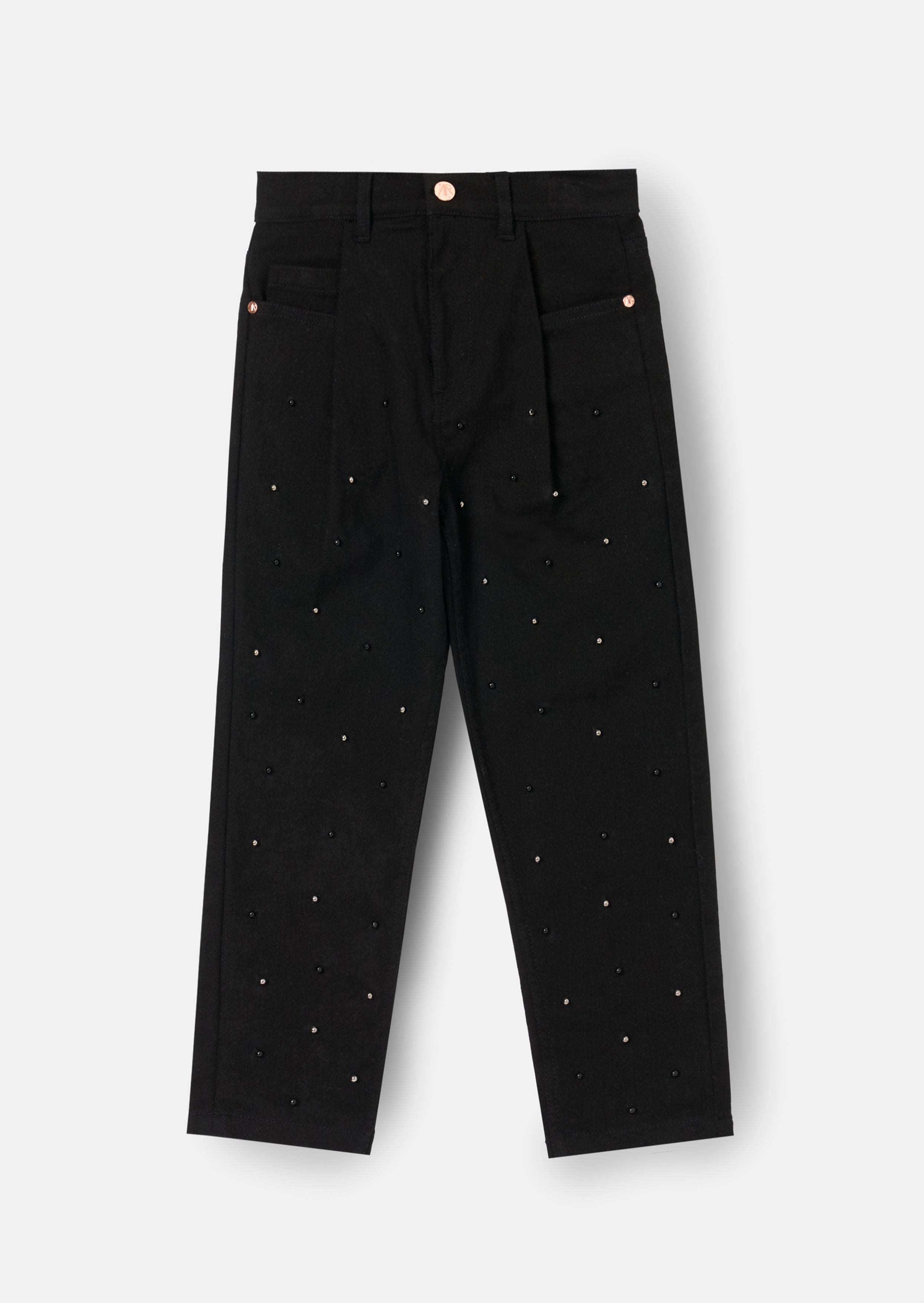 Aylie Beaded Barrel Leg Jean