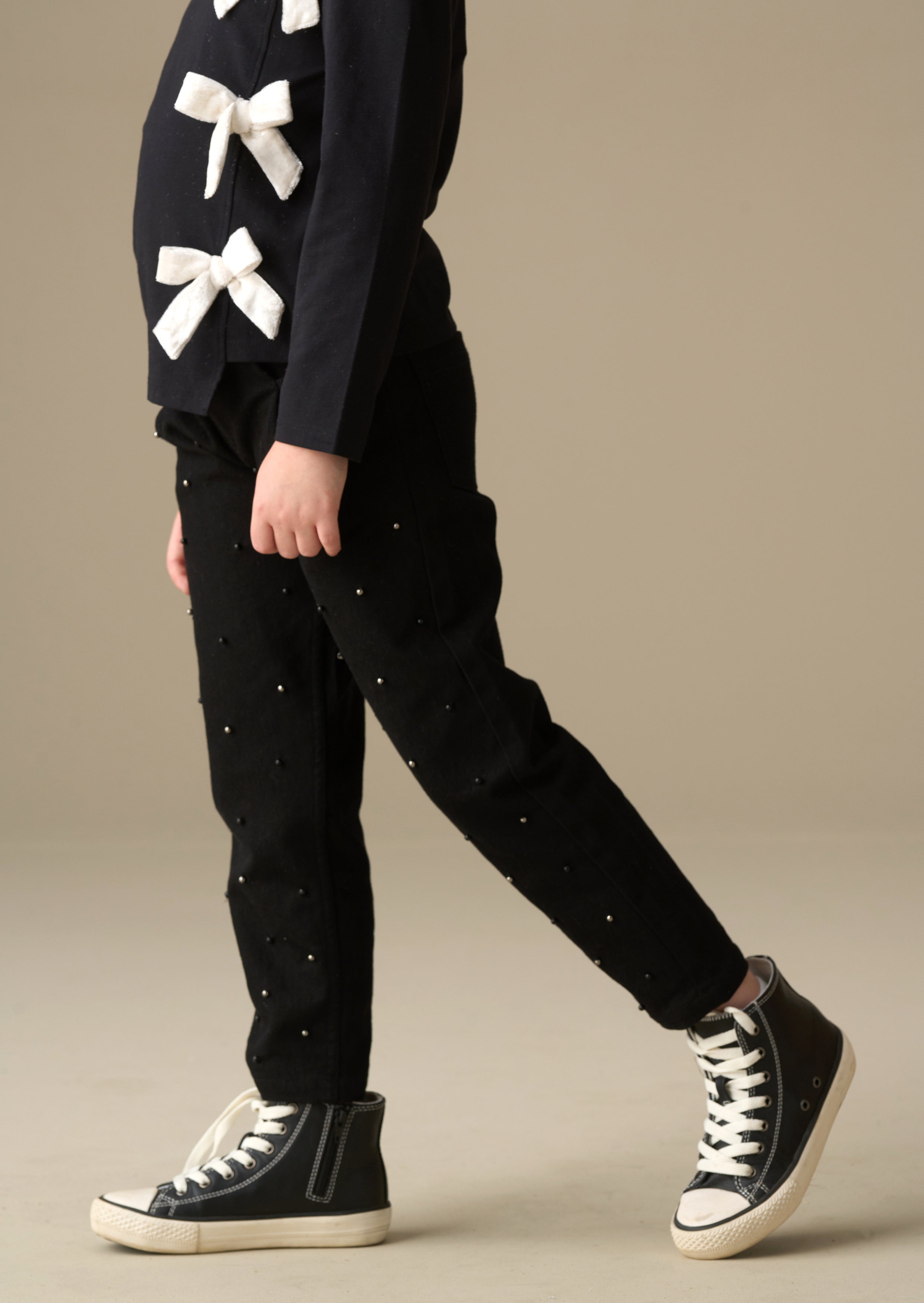 Aylie Beaded Barrel Leg Jean