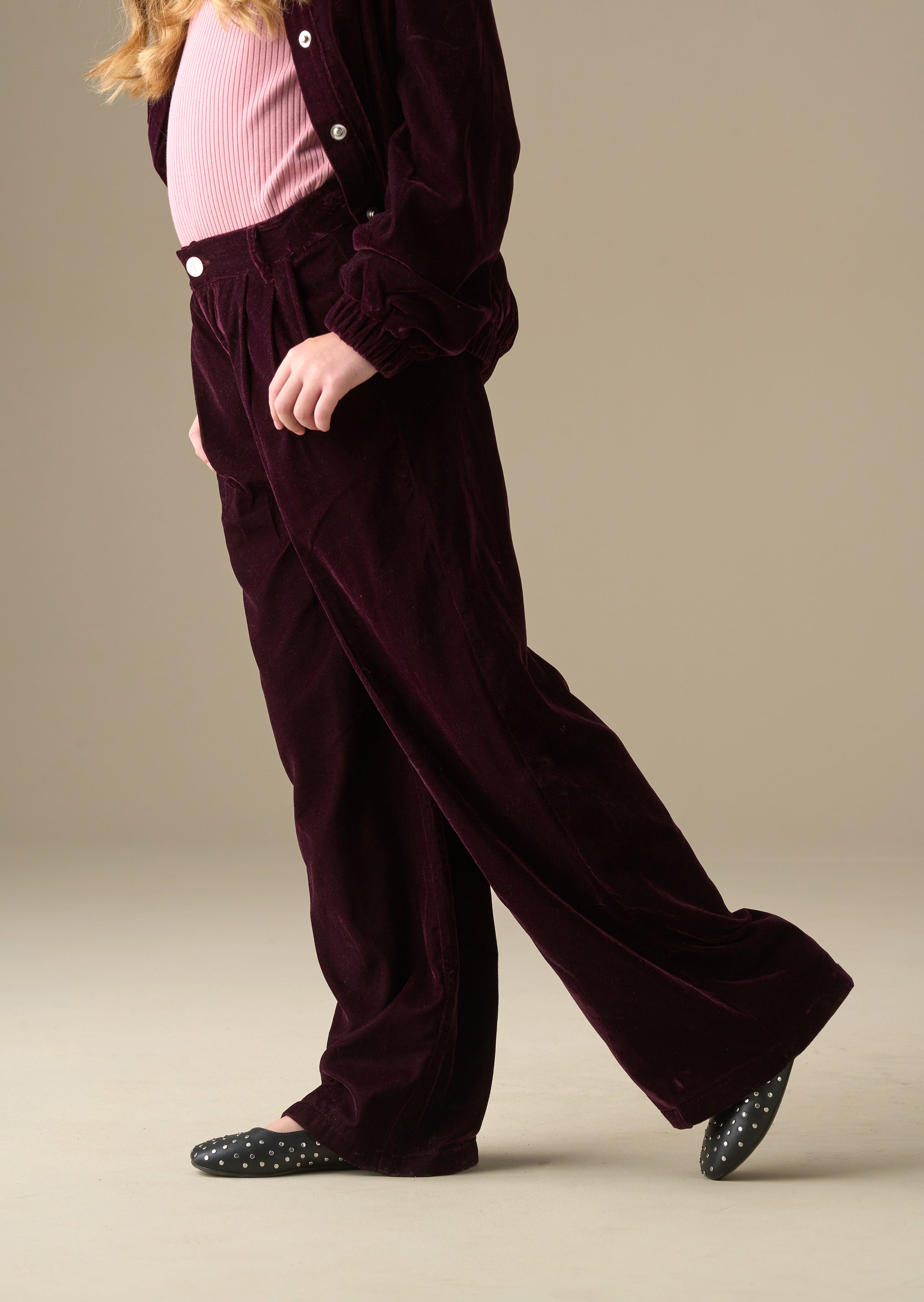 Chloe Velvet Wide Leg Trousers