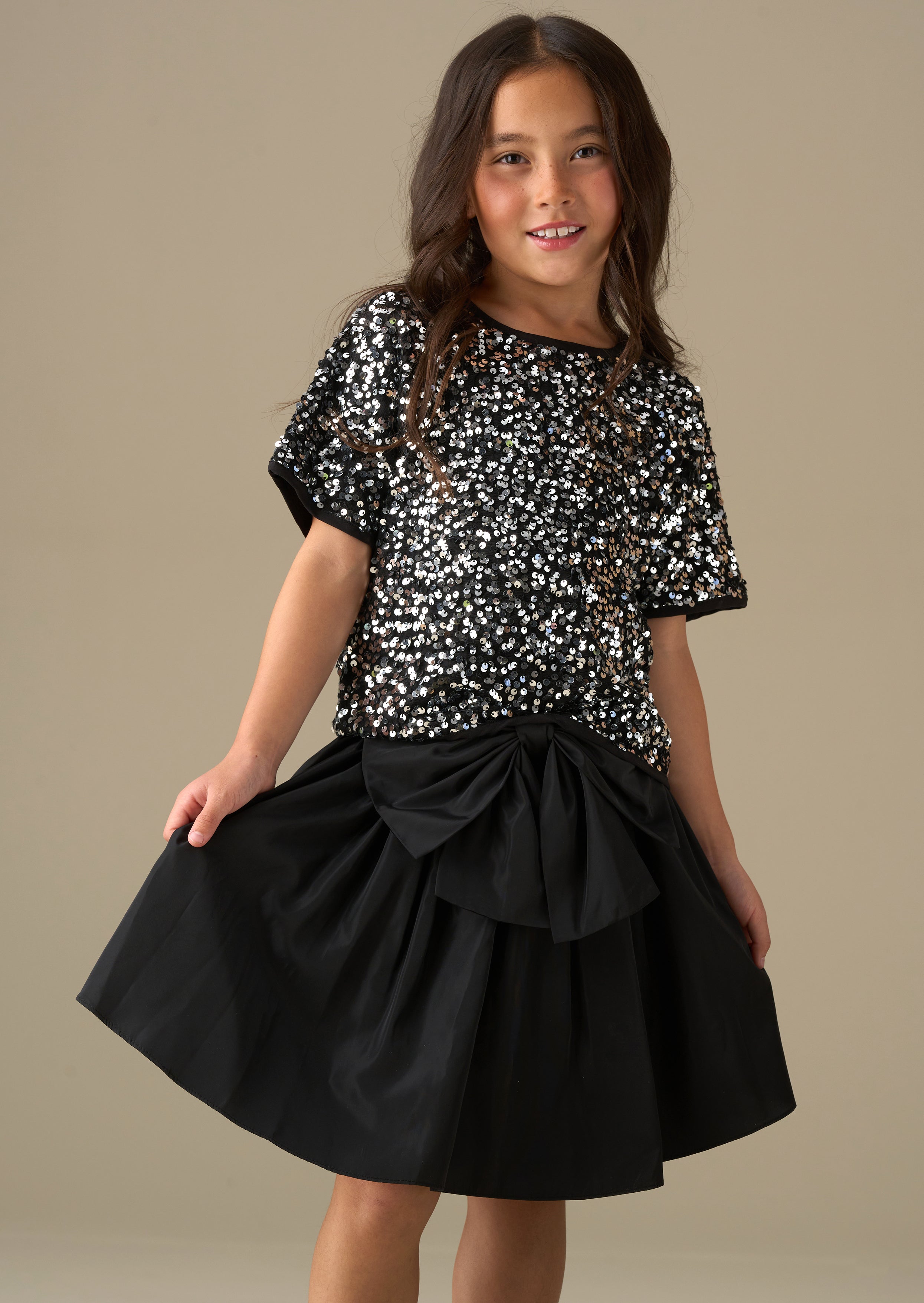 Nadia Tafetta Bow Skirt