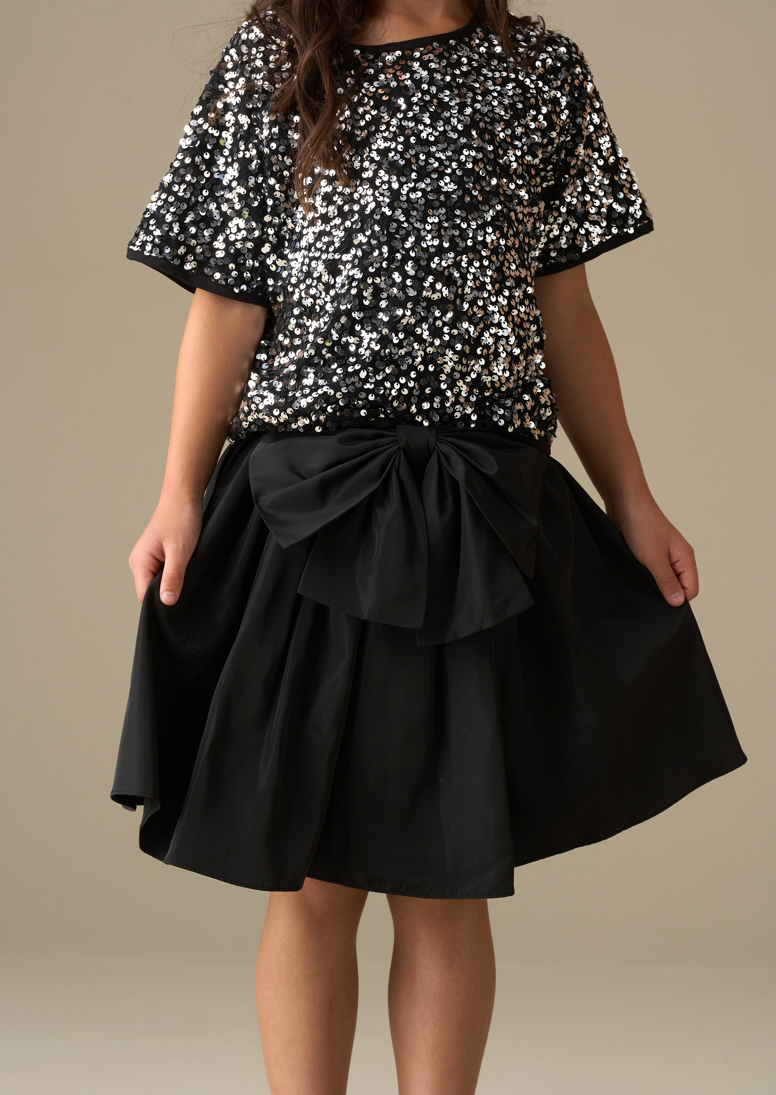Nadia Tafetta Bow Skirt