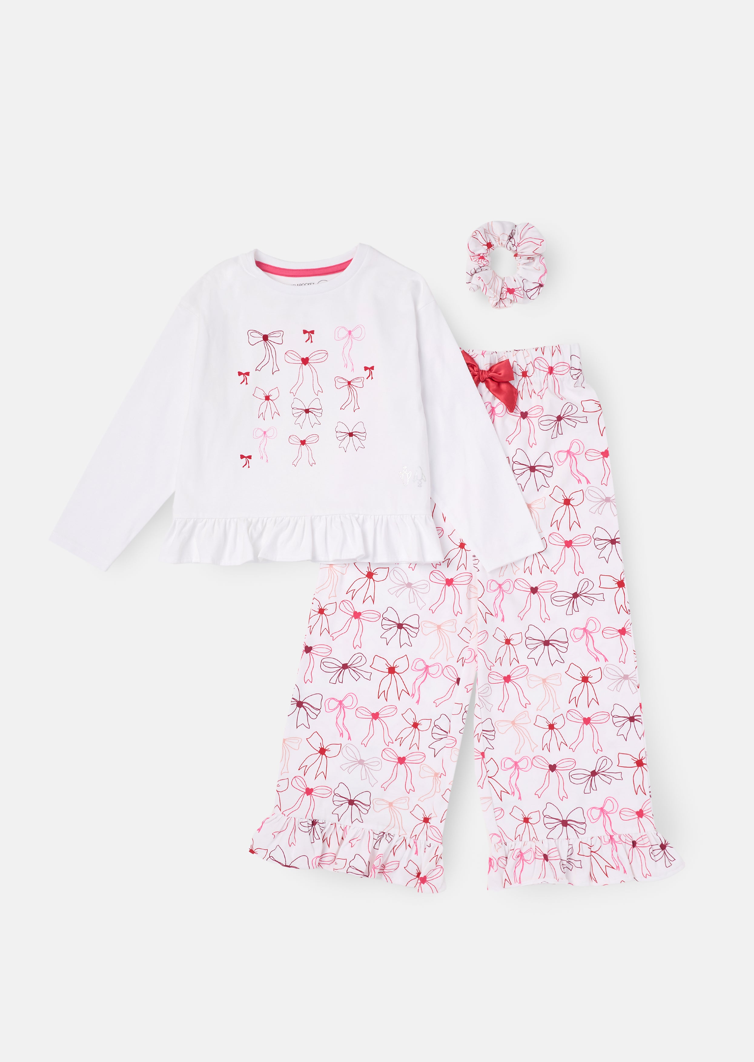 Betty Bow Print Frill PJs
