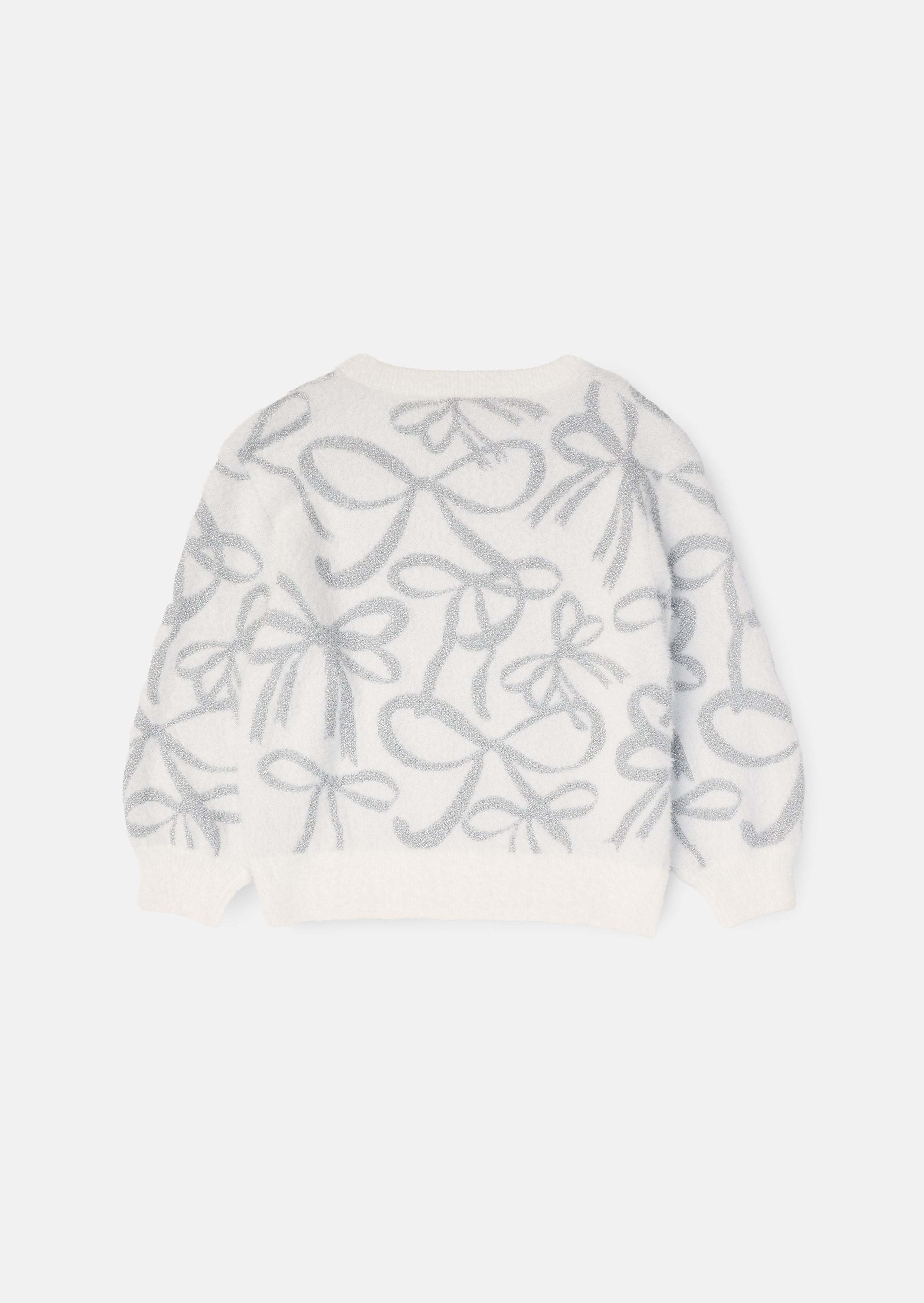 Livia Silver Bow Eyelash Jumper