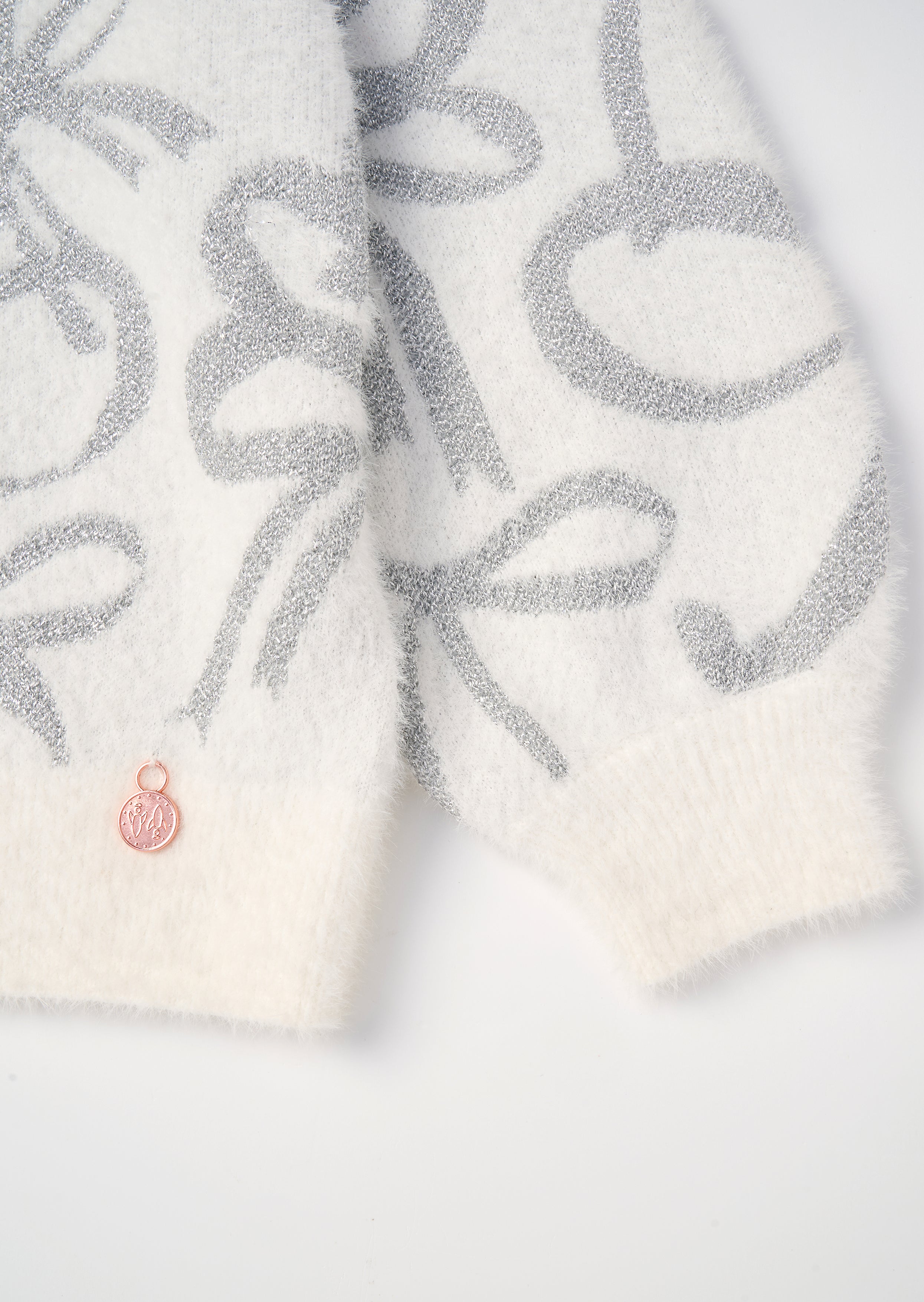 Livia Silver Bow Eyelash Jumper