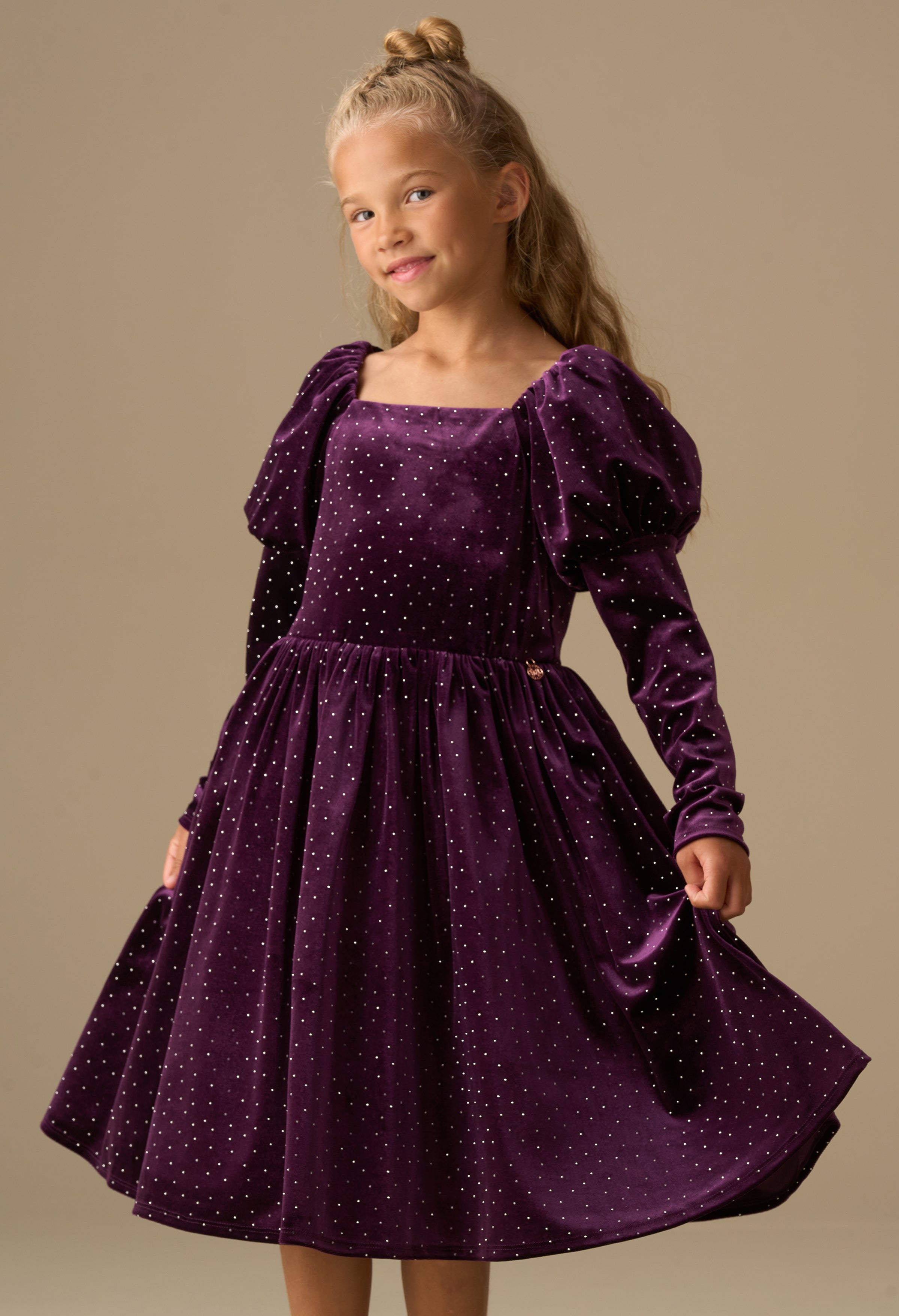 Violet Velvet Dress