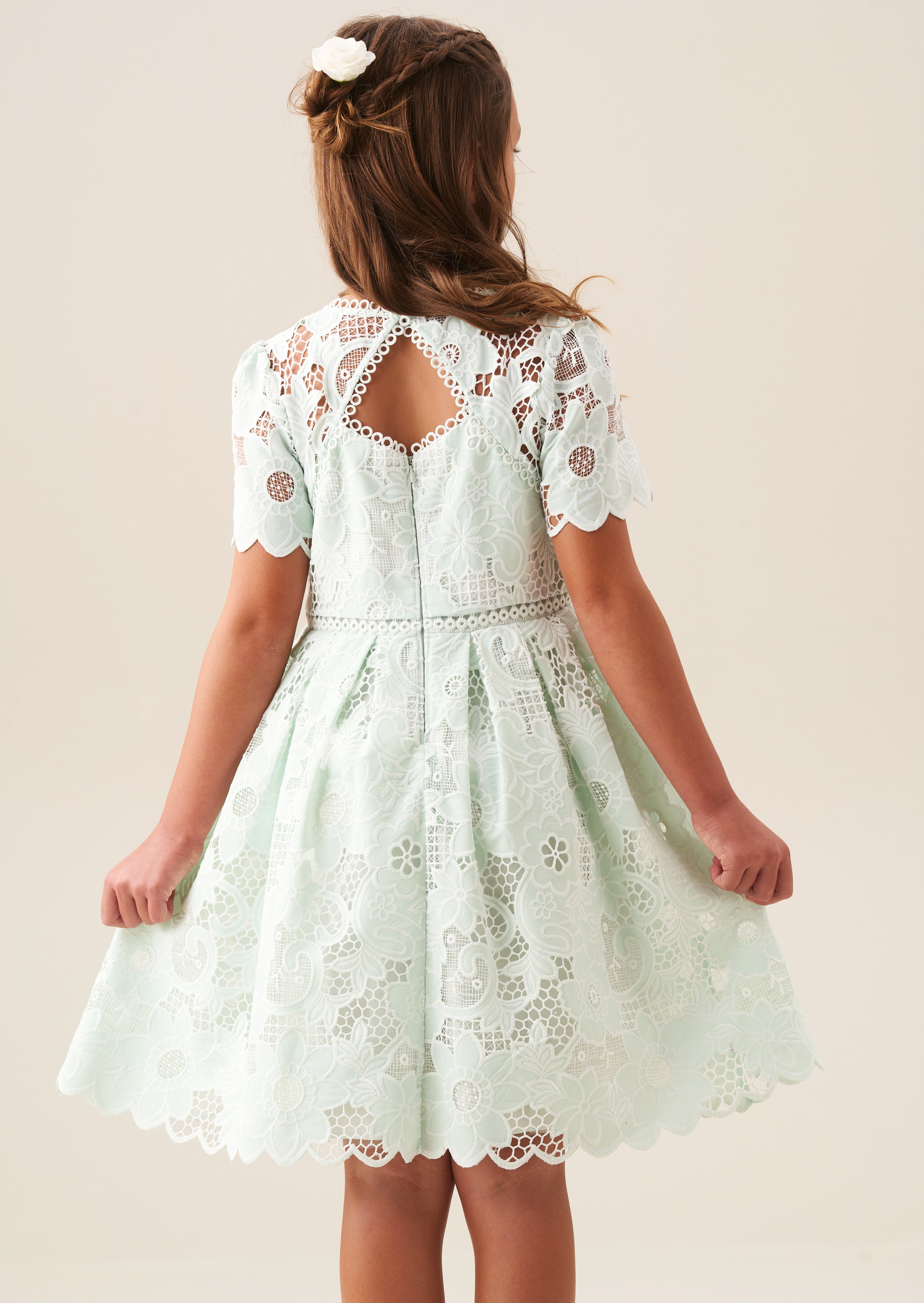Maeva Mint Lace Dress