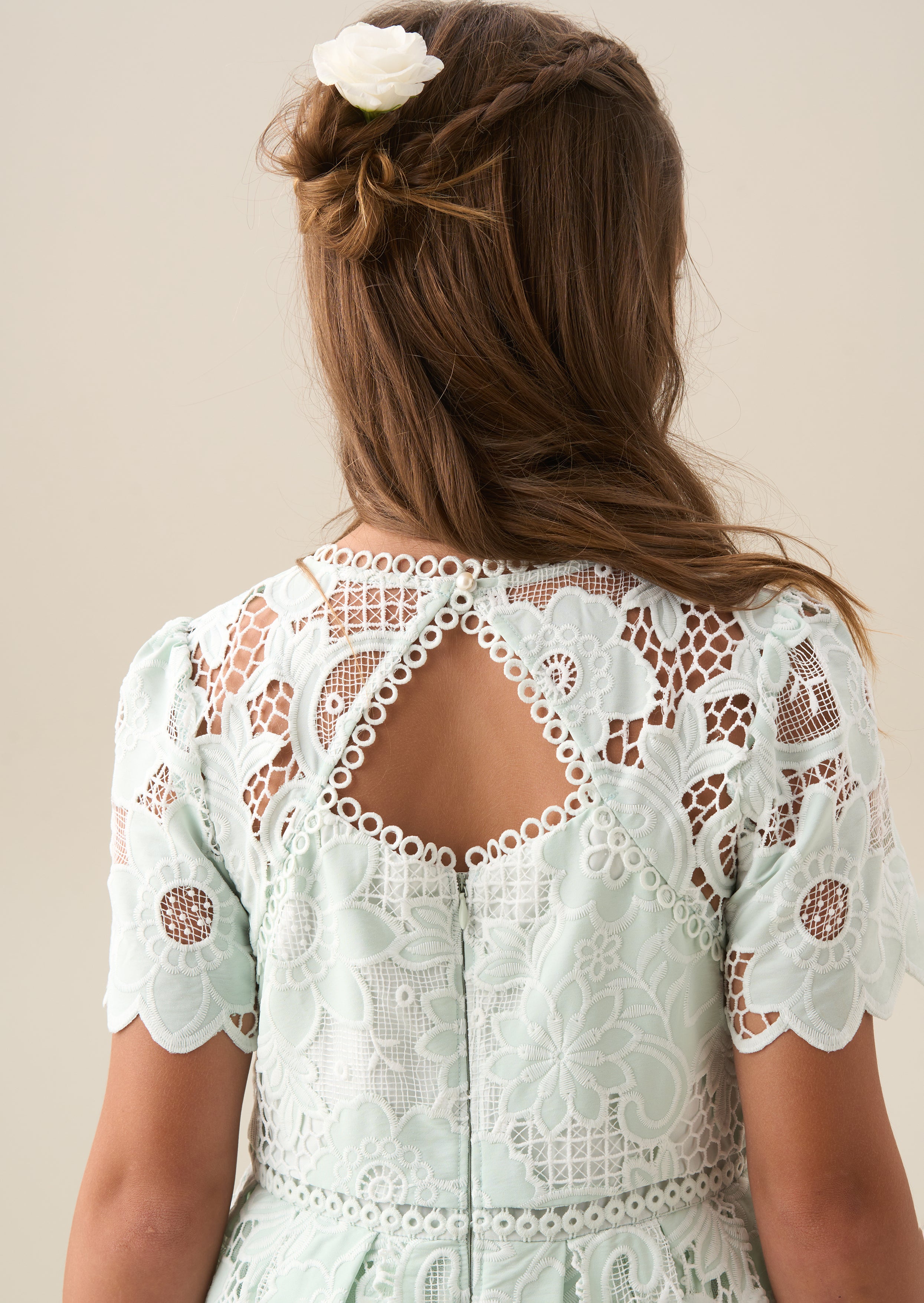 Maeva Mint Lace Dress