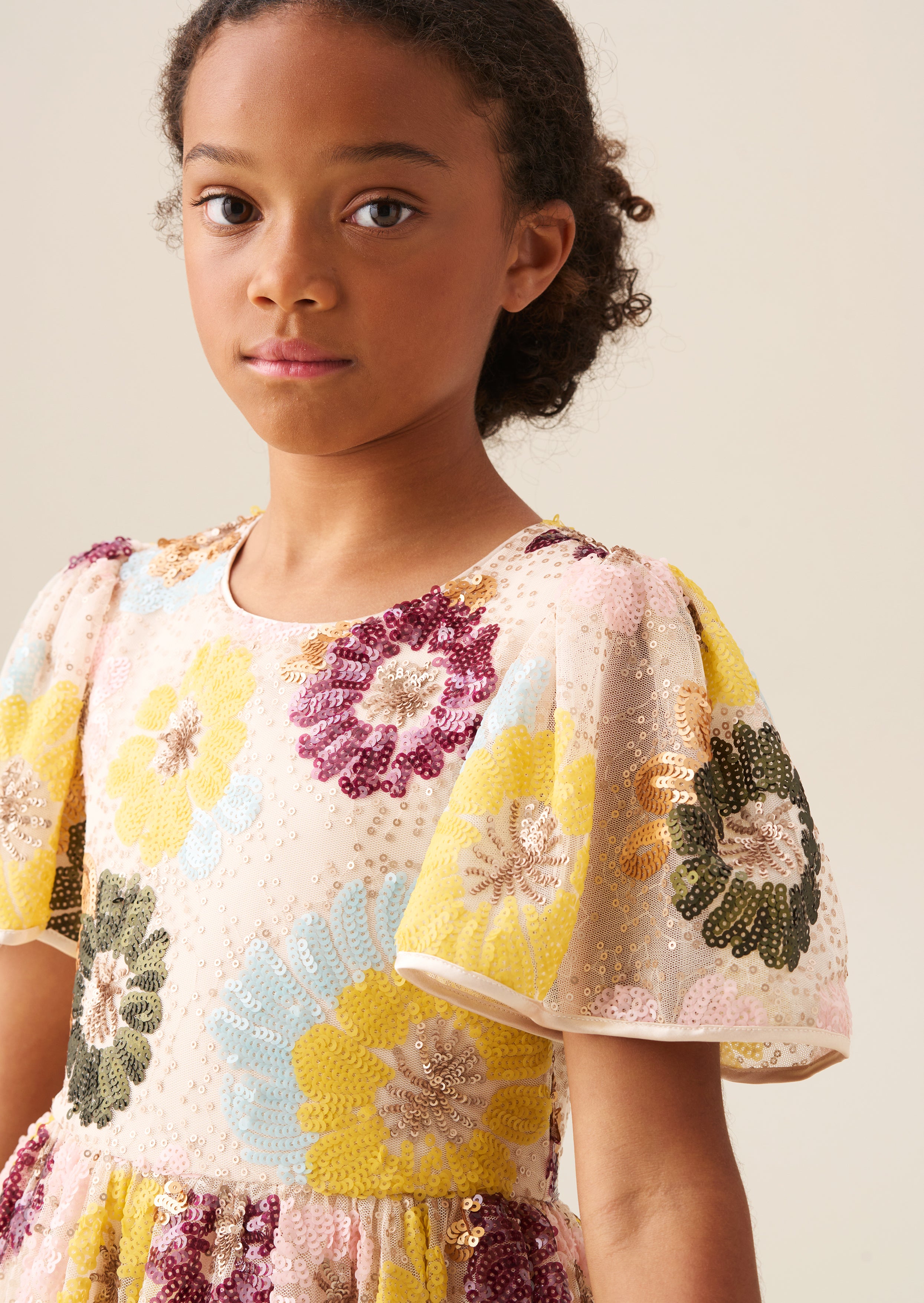 Verity Flower Sequin Dress