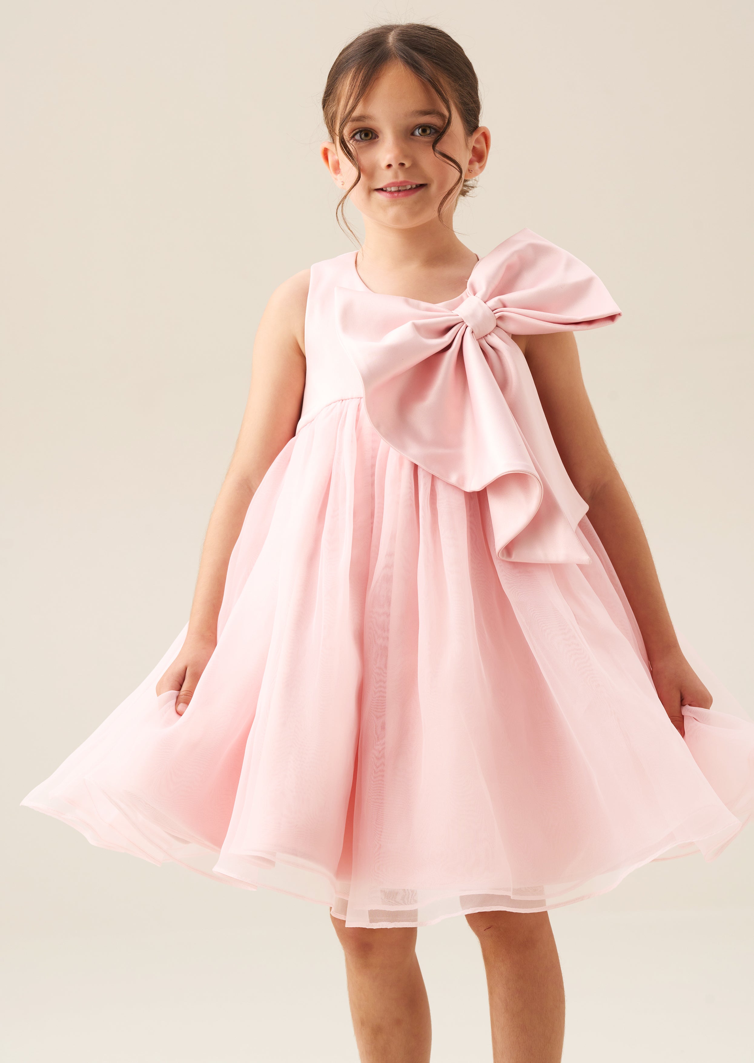 Paris Blush Bow Dress