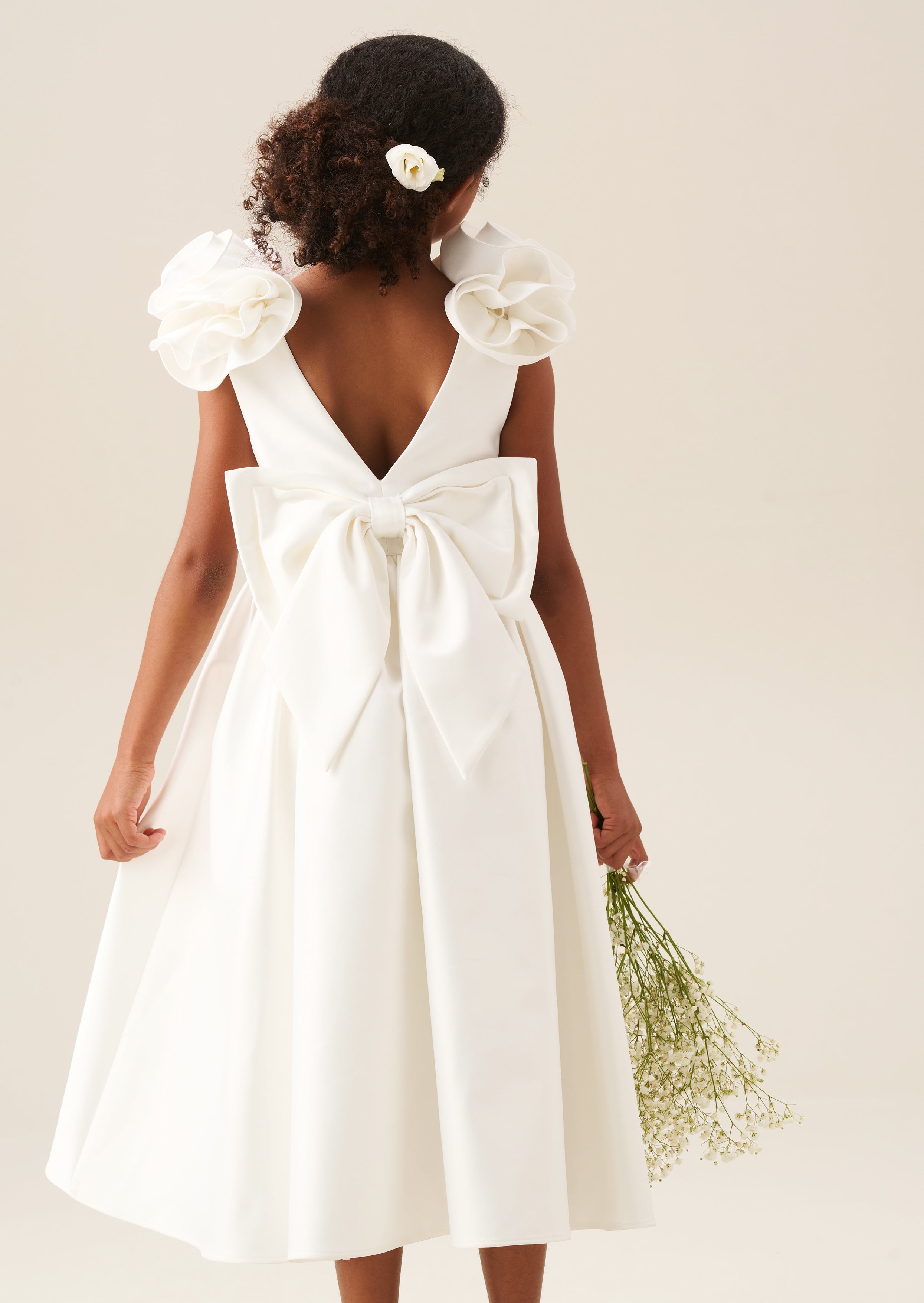 Coco Puff Sleeve Bow Back Dress