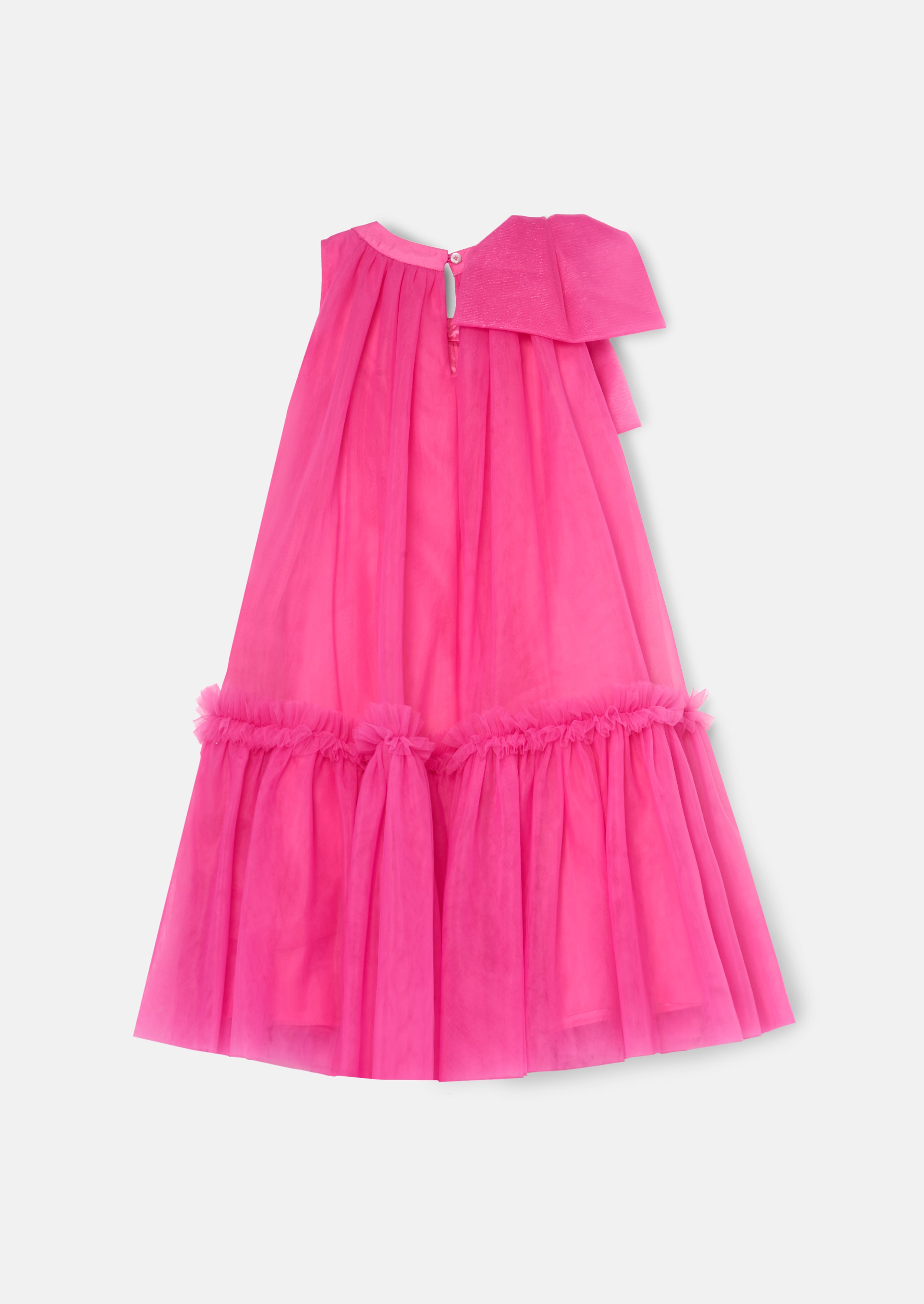 فستان تالولا بكتف القوس من التول