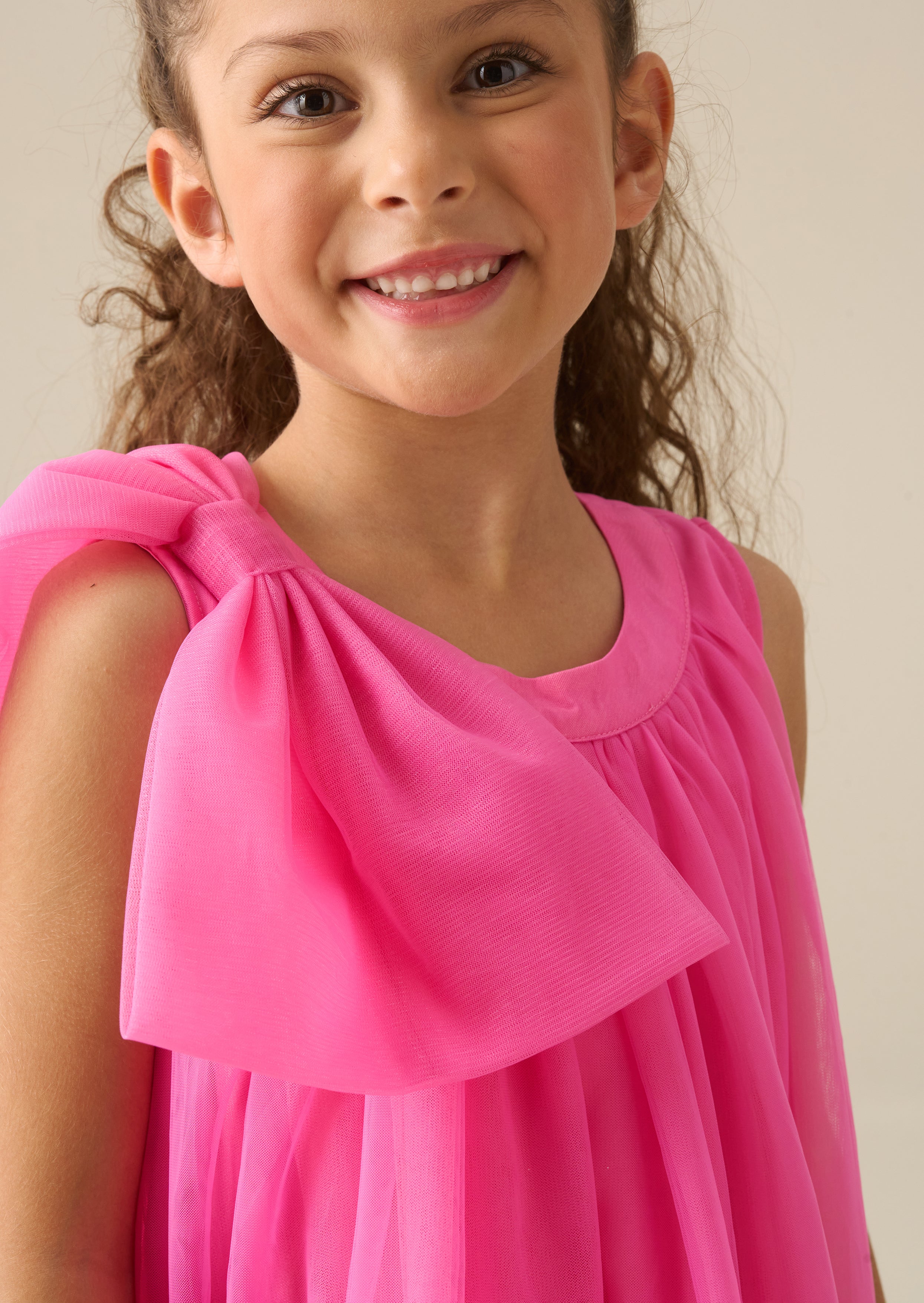 Talullah Bow Shoulder Tulle Dress