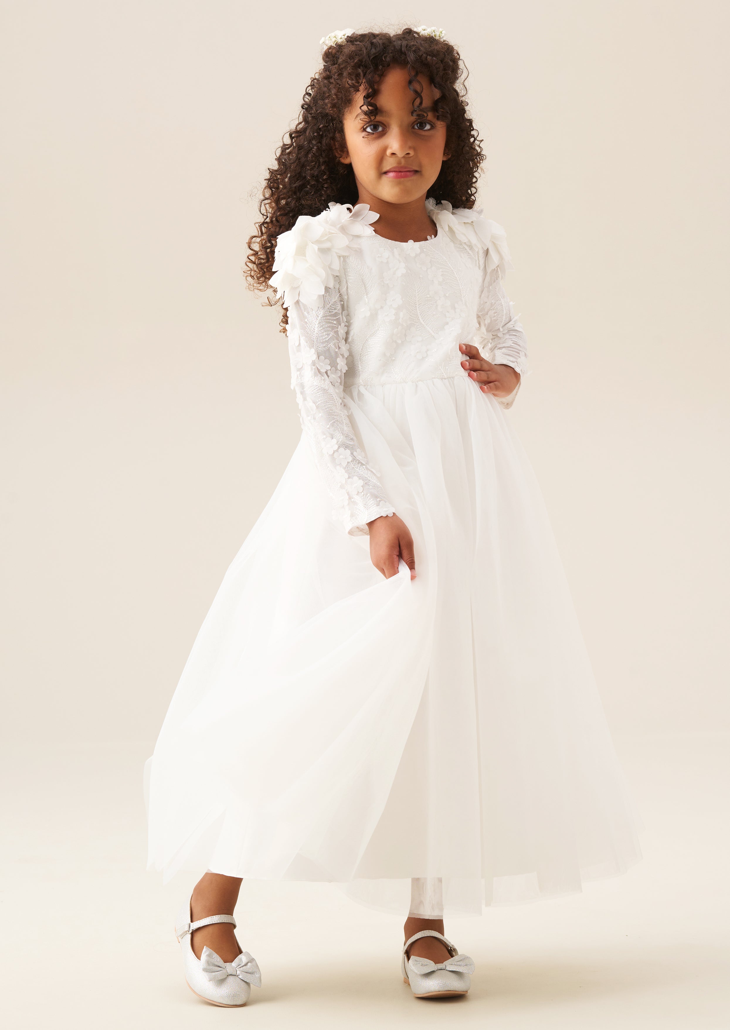 Gabrielle Embellished Mesh Dress