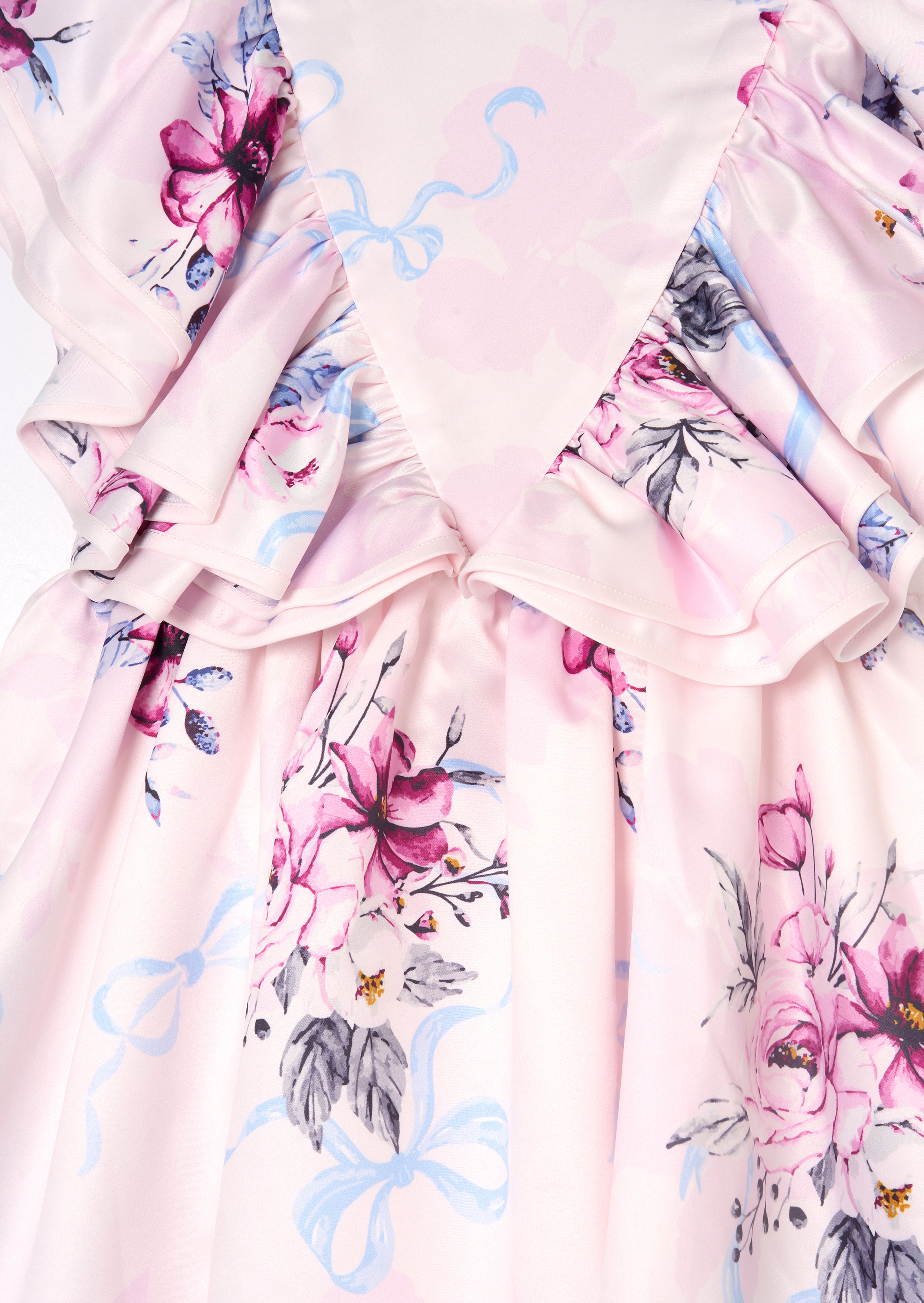 Robe Emillie imprimée à manches volantées