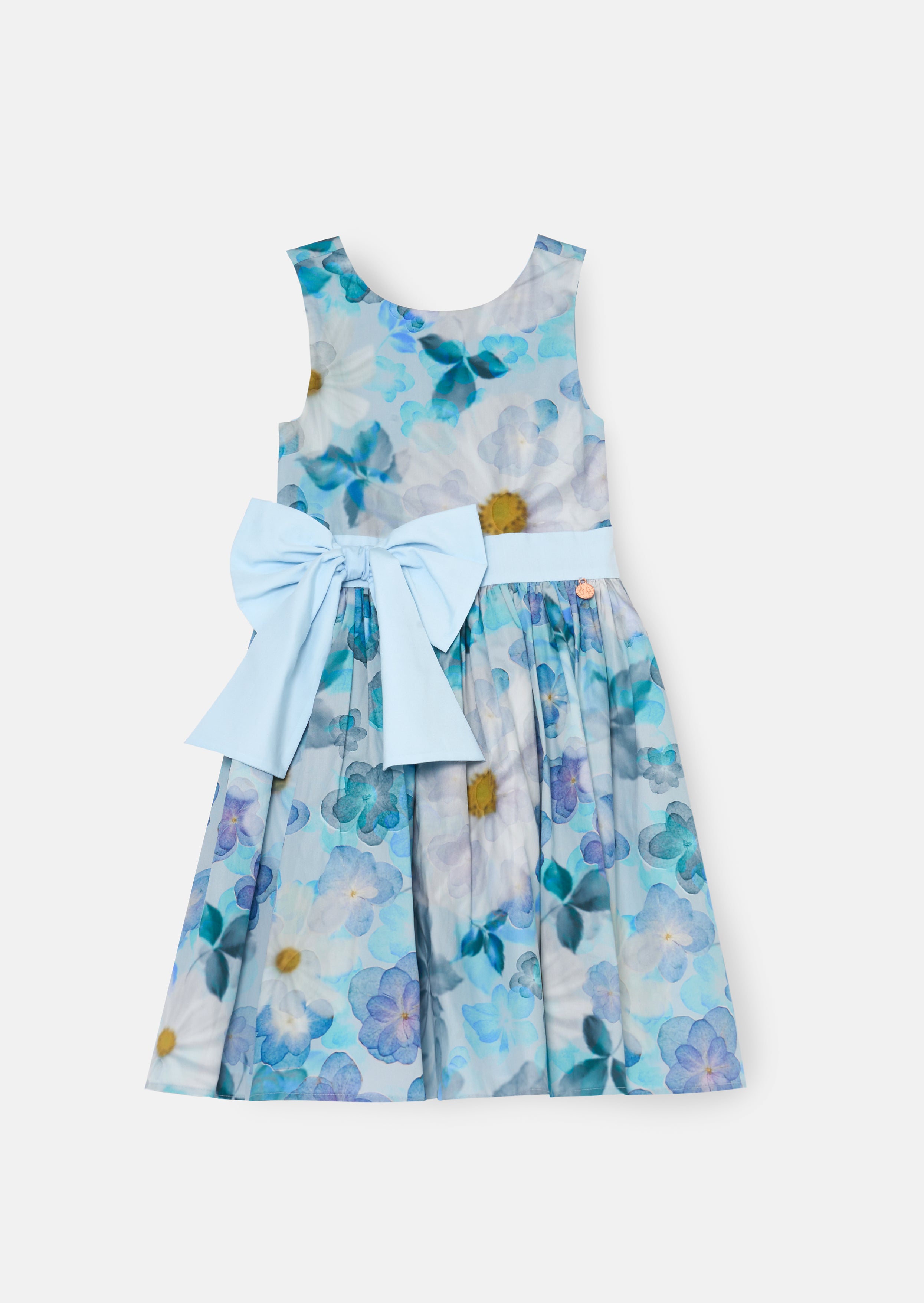 Vestido con lazo impreso Elsa en la cintura