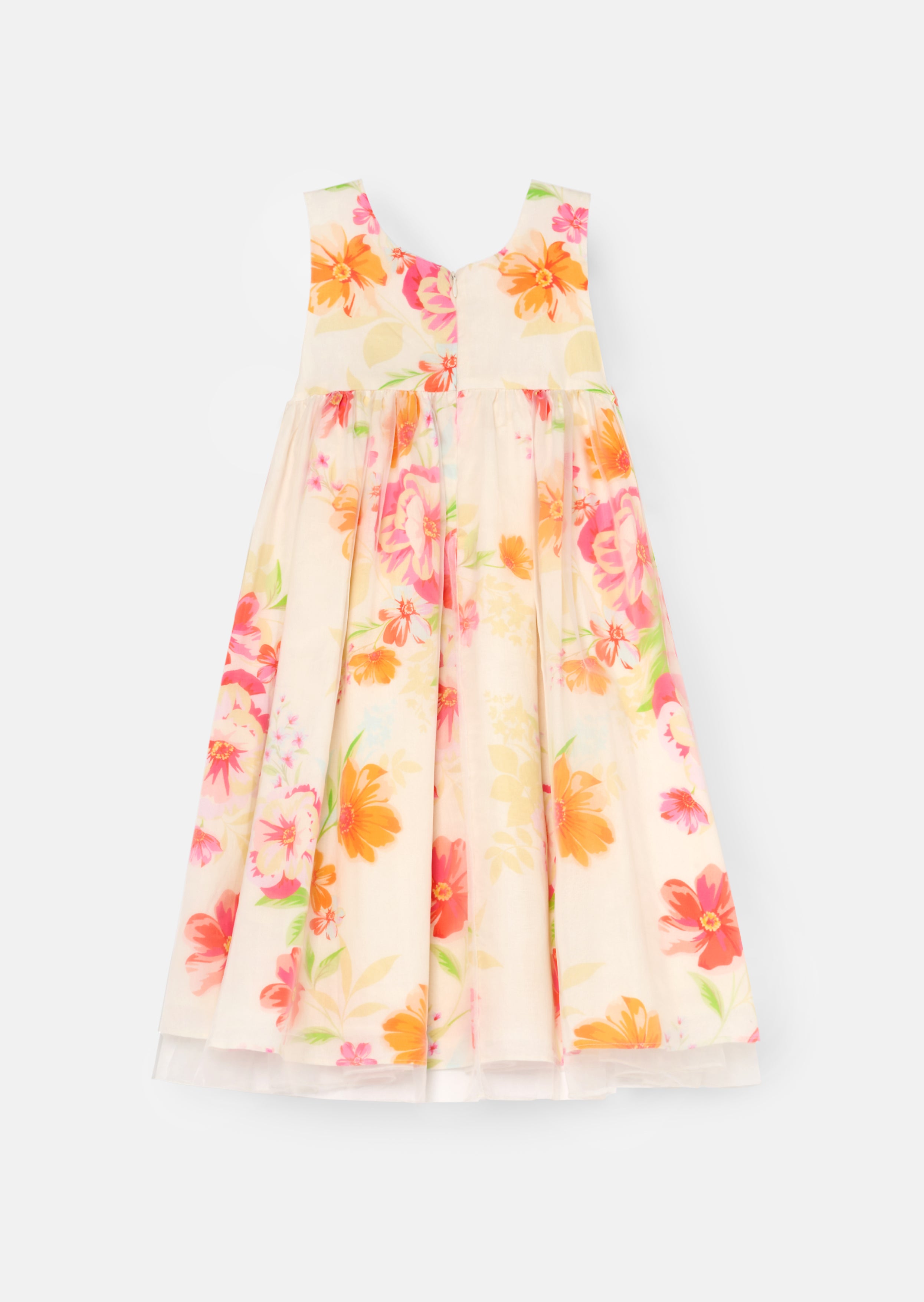 April Organza Overlay Print Dress
