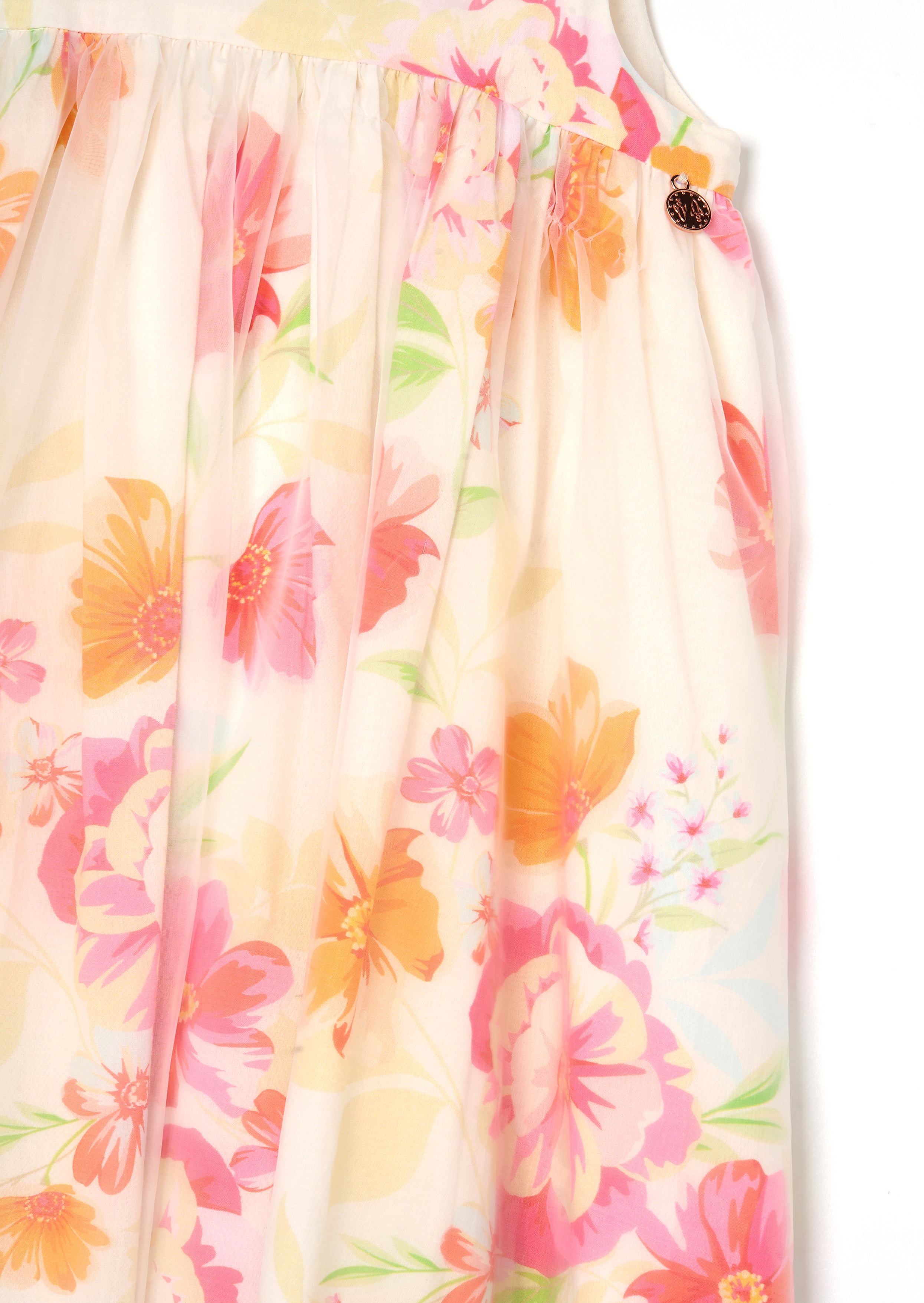 April Organza Overlay Print Dress