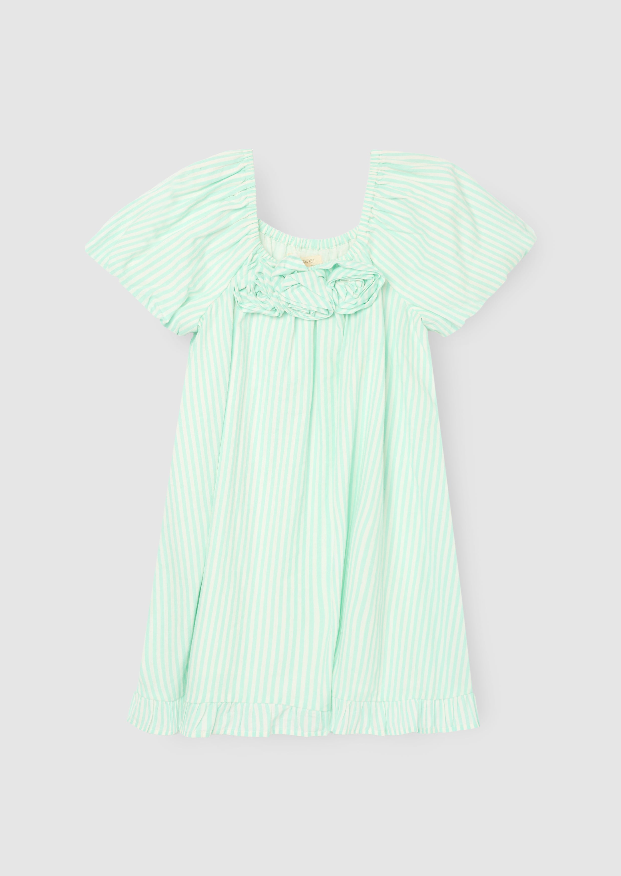 Coletta Corsage Stripe Swing Dress