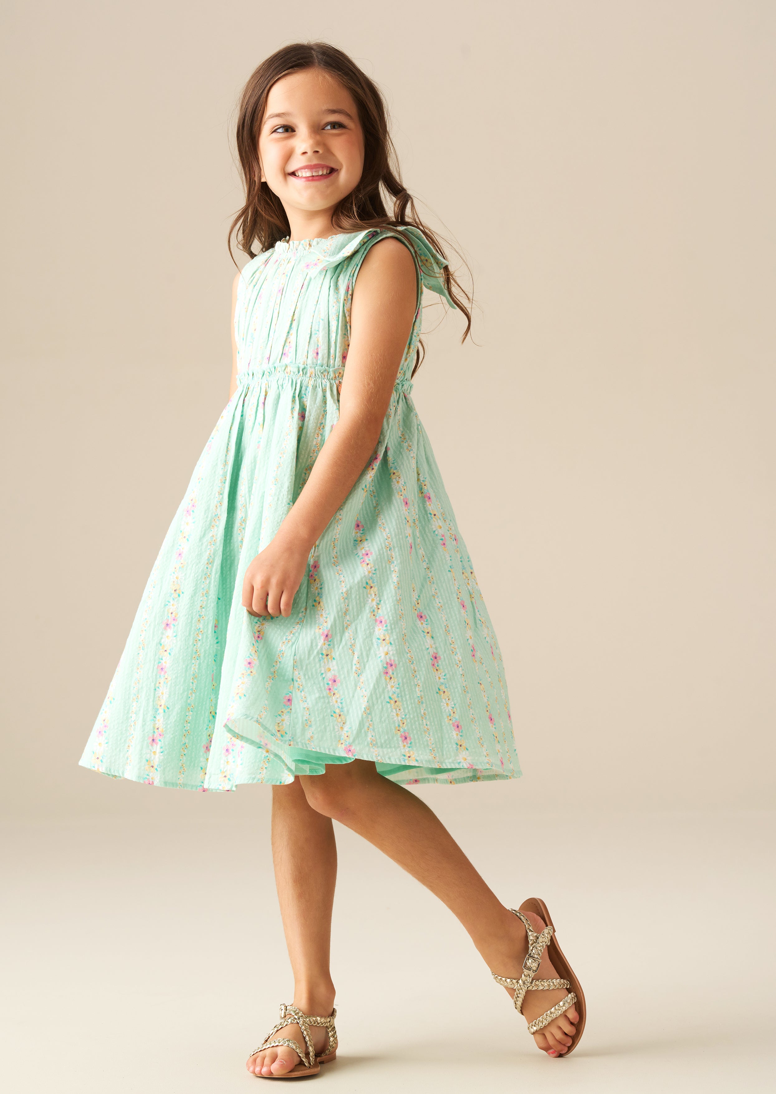 Gianna Floral Stripe Dress