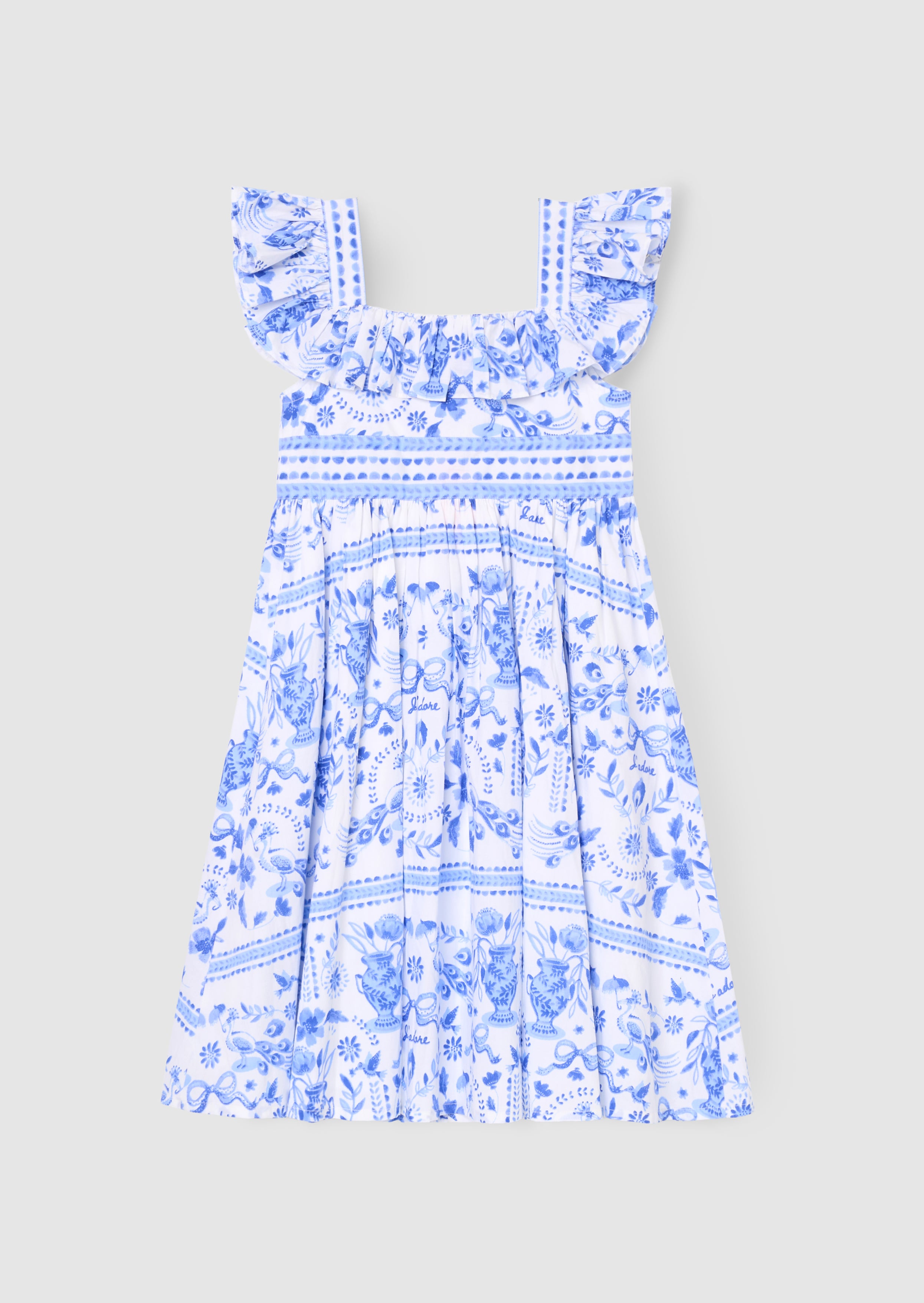 Vestito Ellery Print con Maniche a Volant