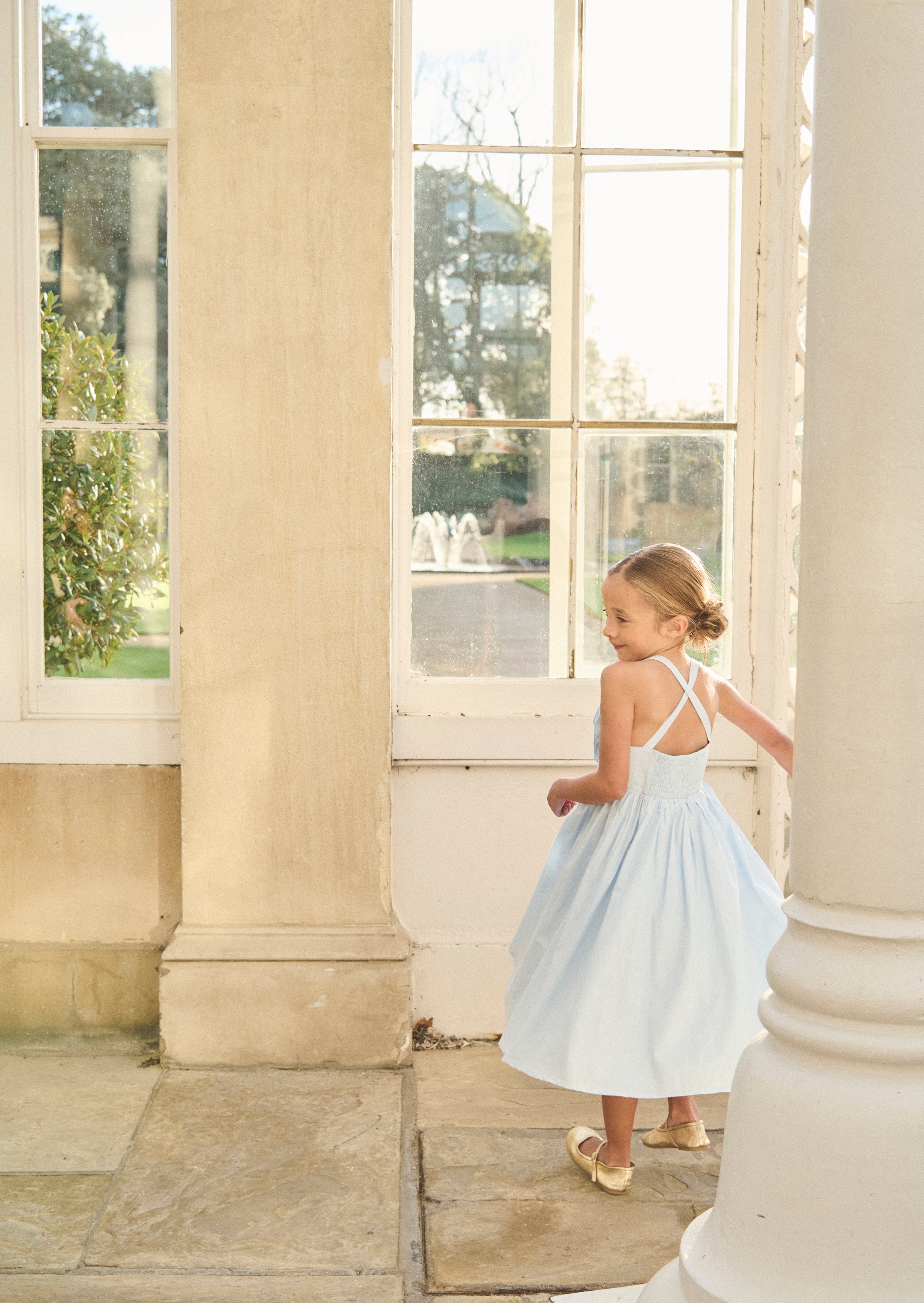 Allegra Corsage Scallop Swing Dress