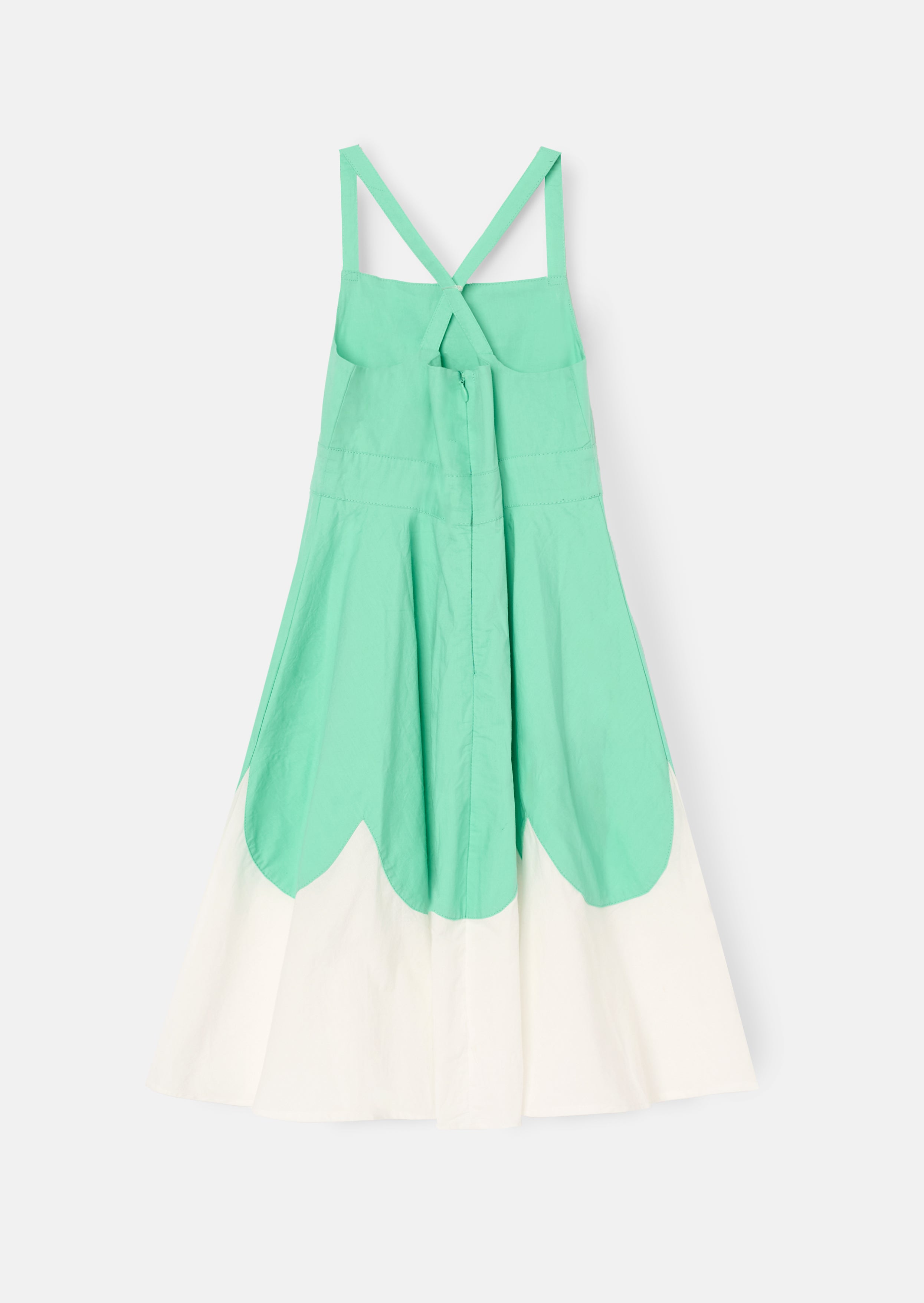 Allegra Green Scallop Swing Dress