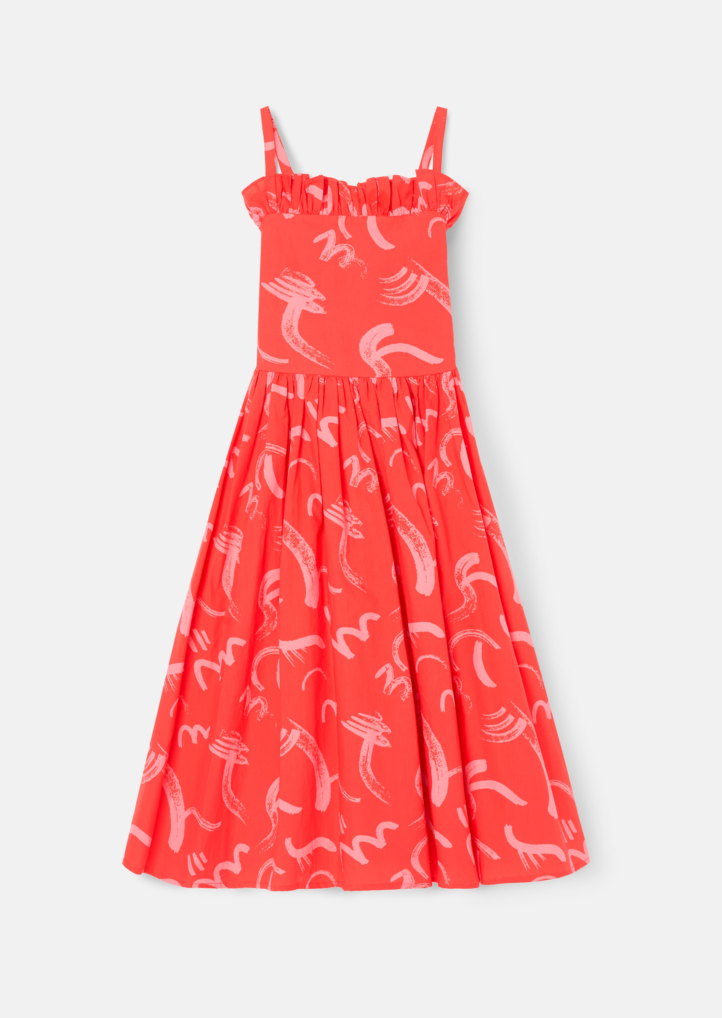 Evie Print Frill Swing Dress